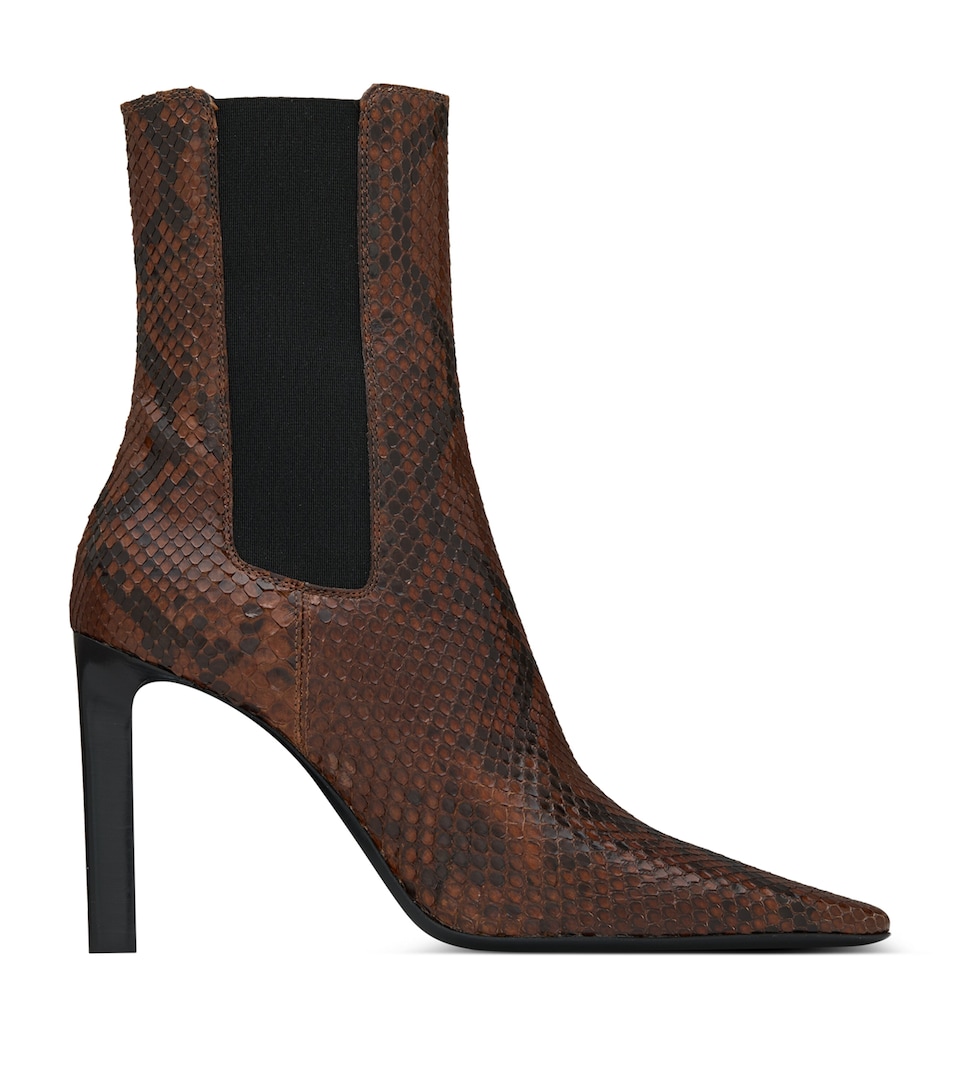 Saint Laurent Snakeskin Francoise Ankle Boots 95