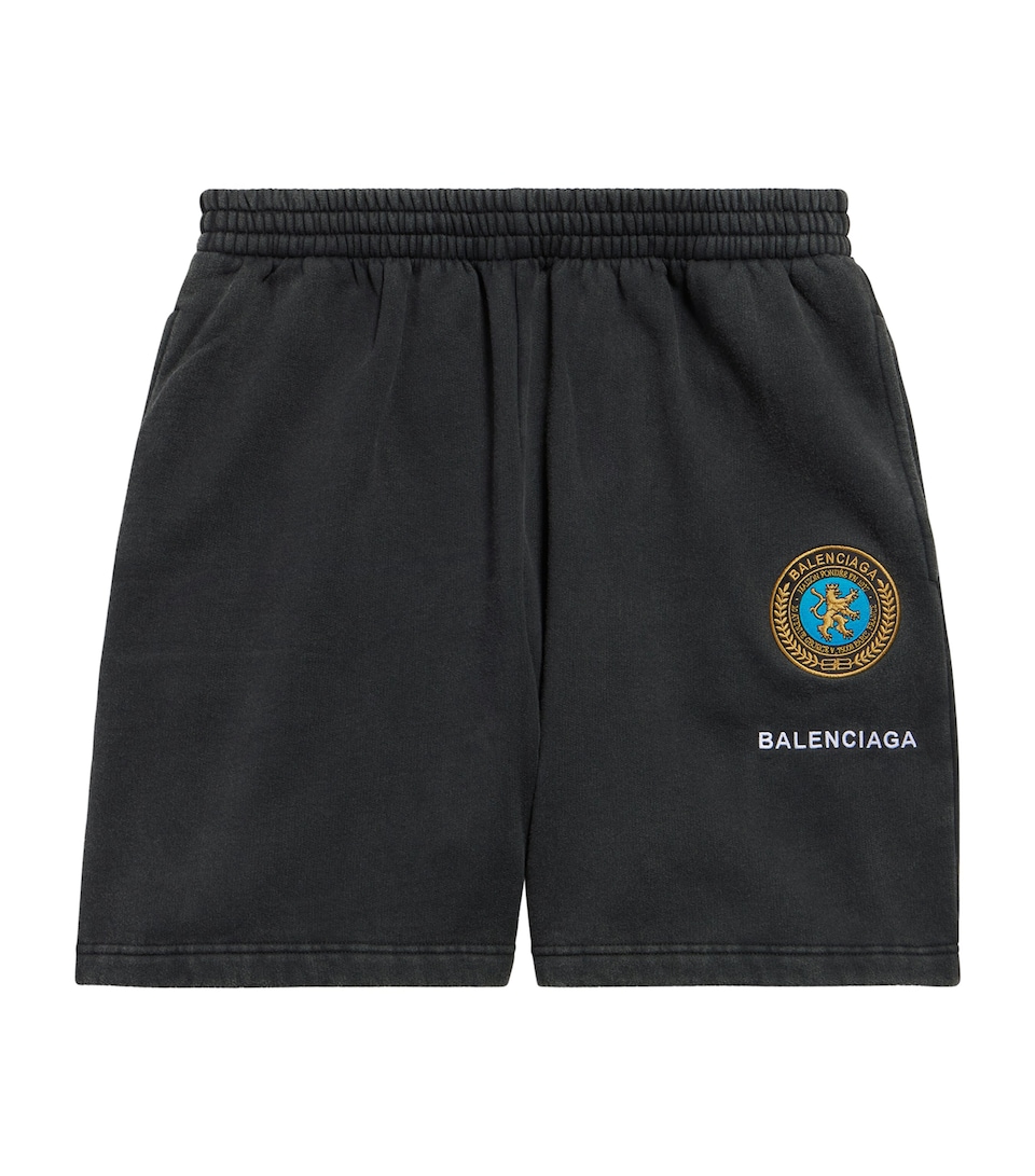 Oversized Cotton Uniform Logo Shorts