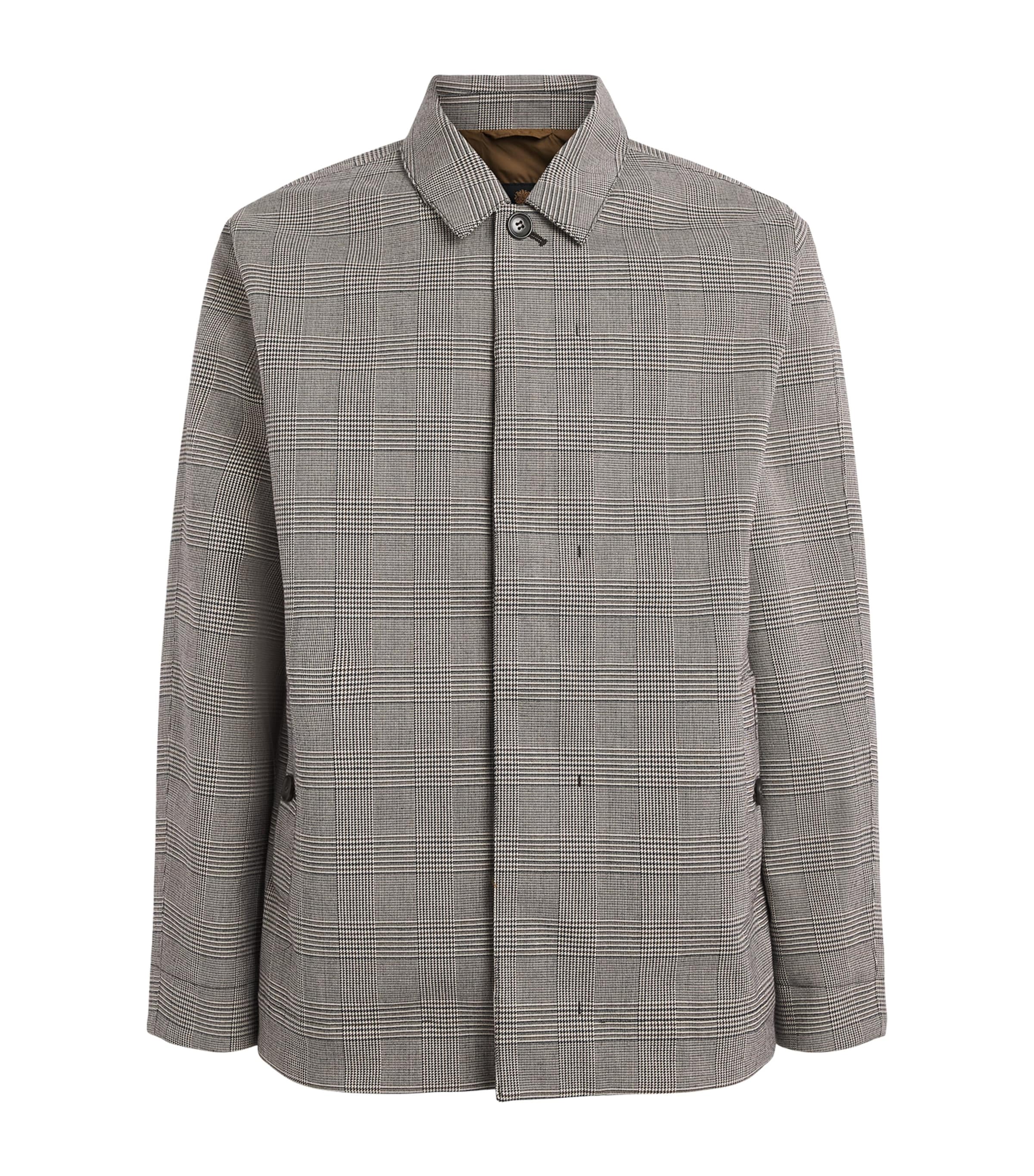 Barbour Mens Short Lorden Showerproof Jacket Prince Of Wales Chck