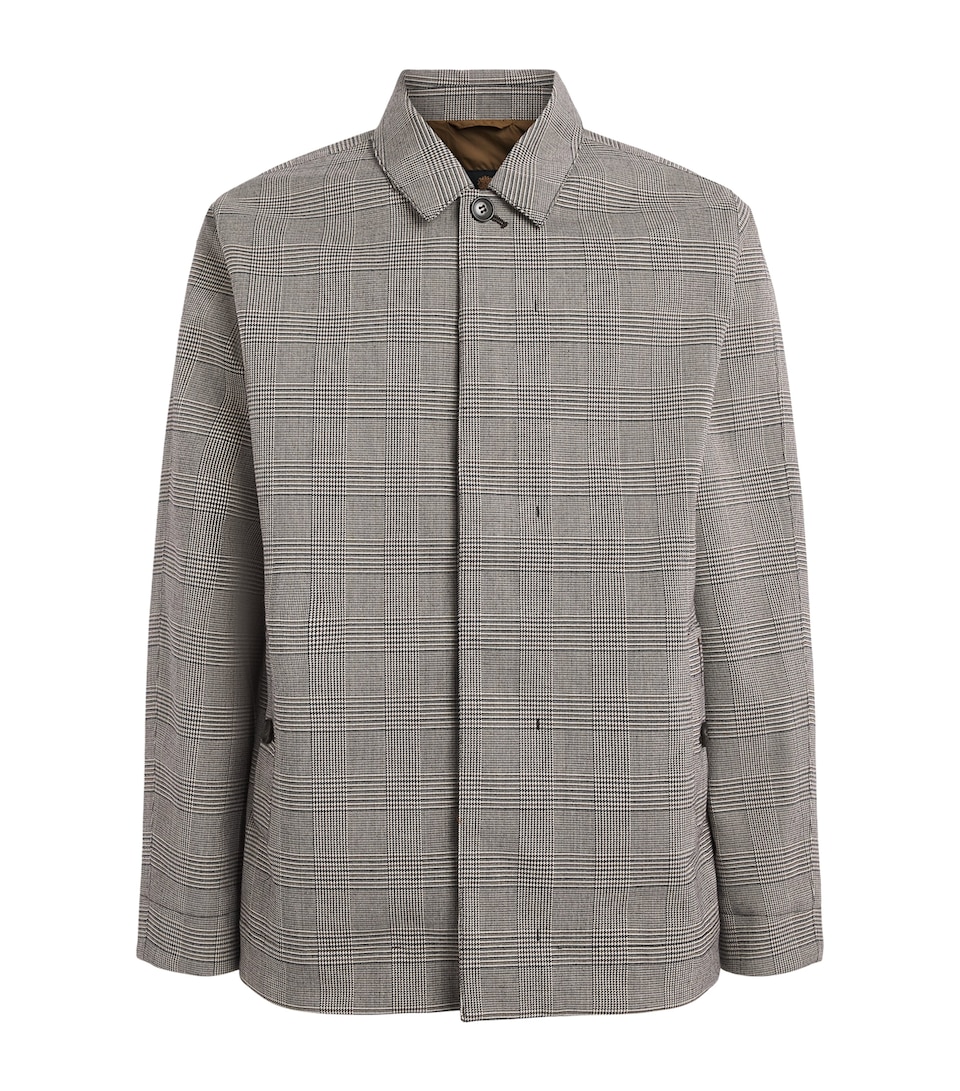 Barbour Mens Short Lorden Showerproof Jacket Prince Of Wales Chck