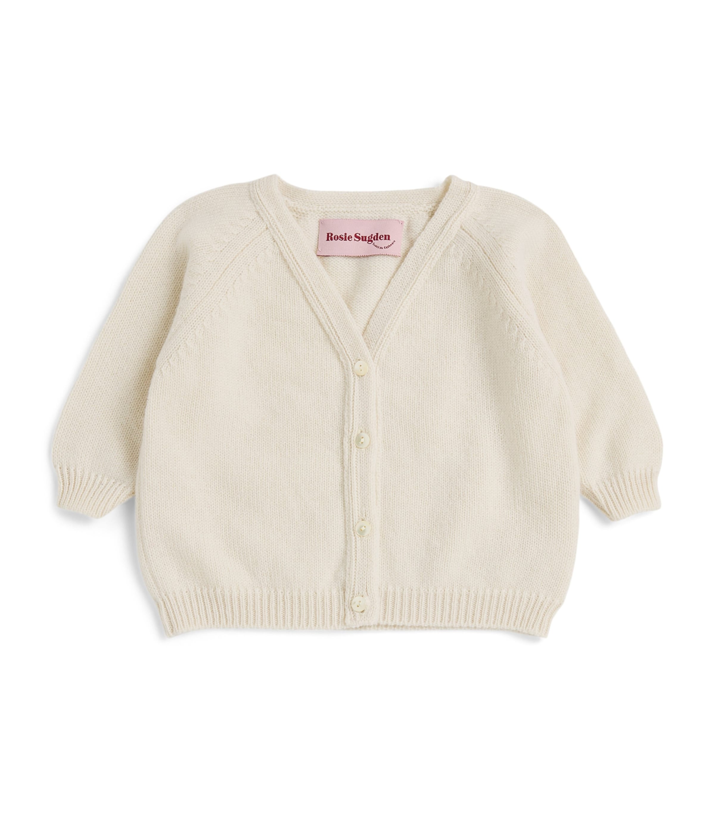 Rosie Sugden Cashmere Cardigan (3 Months - 3 Years) Swan