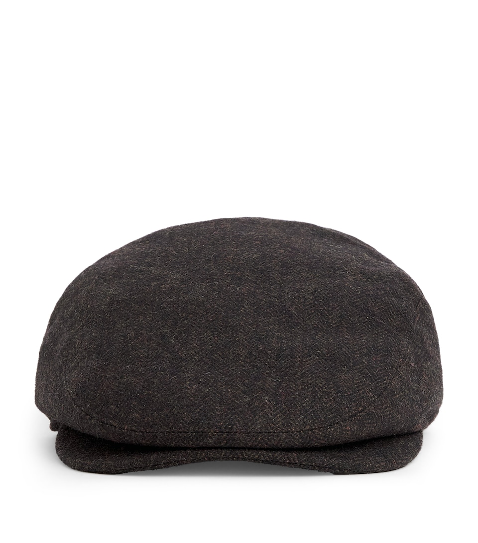 Barbour Wool-Blend Barlow Flat Cap Brown