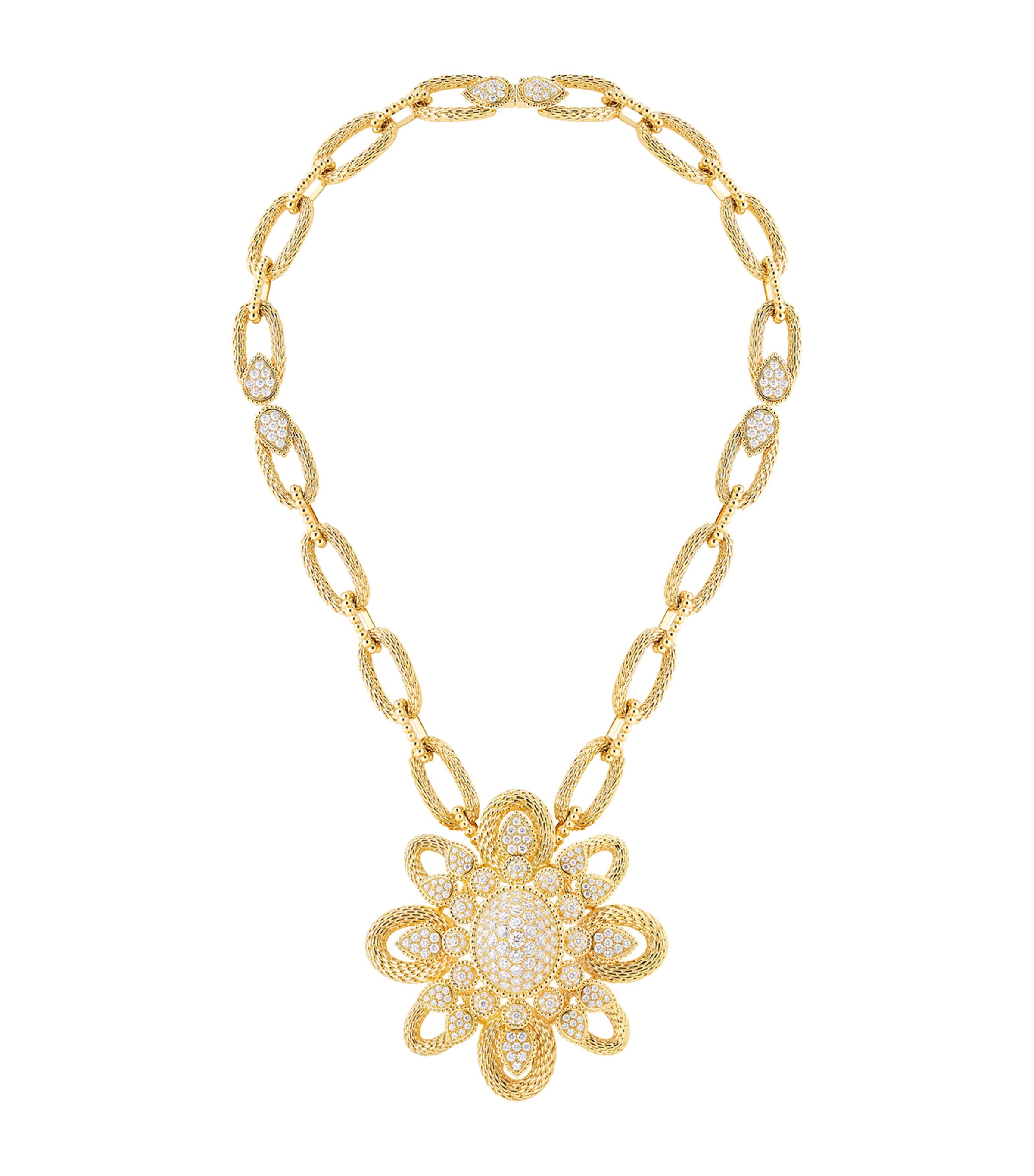 Yellow Gold and Diamond Serpent Bohème Vintage Necklace
