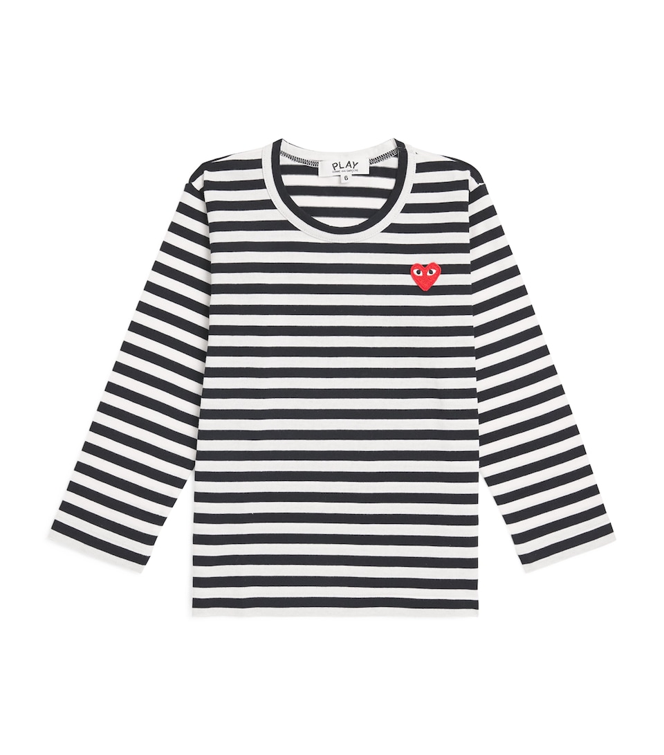 Cotton Stripe Heart Logo T-Shirt (2-6 Years)
