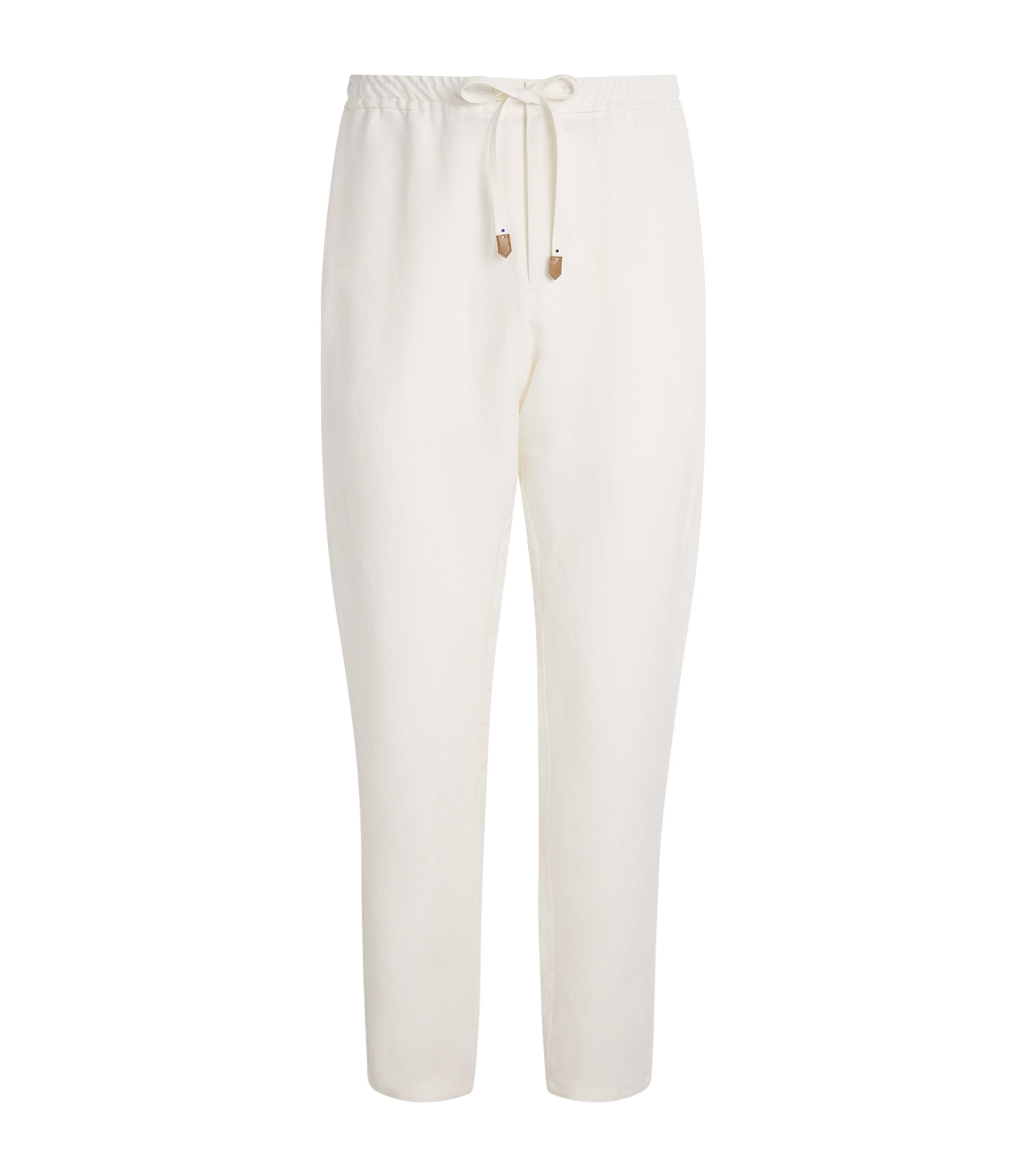 Linen-Silk Drawstring Trousers