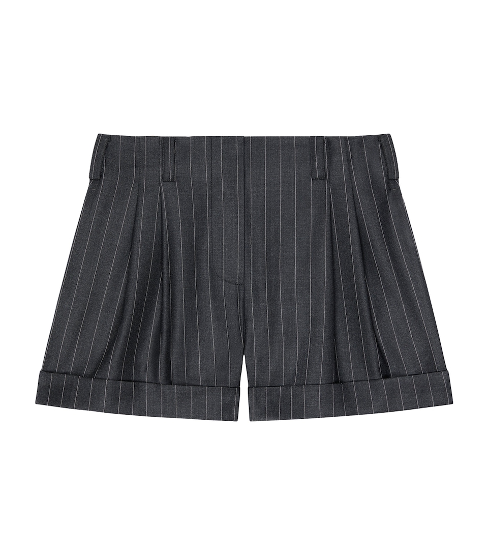 Givenchy Womens Wool Pinstripe Shorts