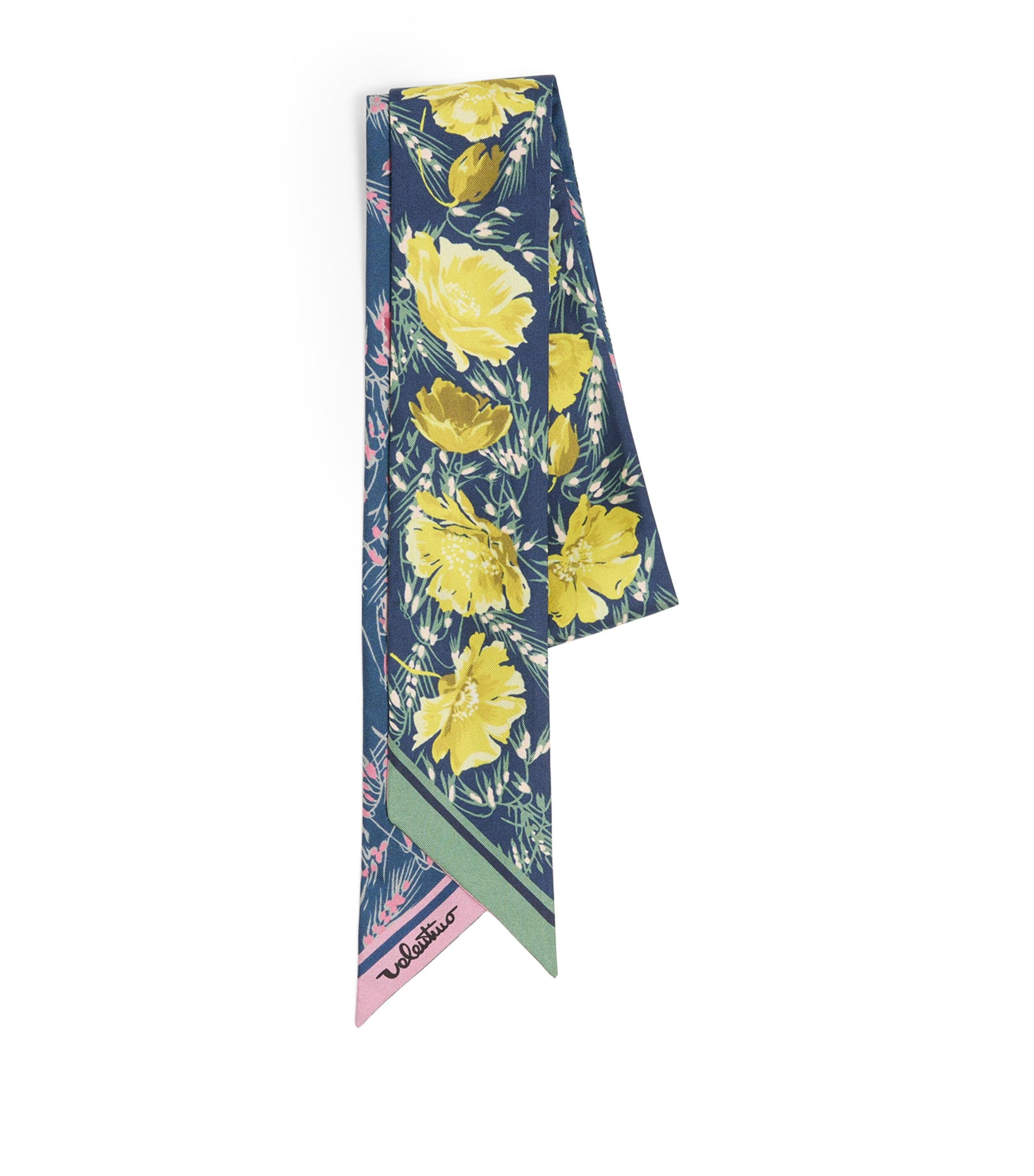Silk Floral Print Scarf