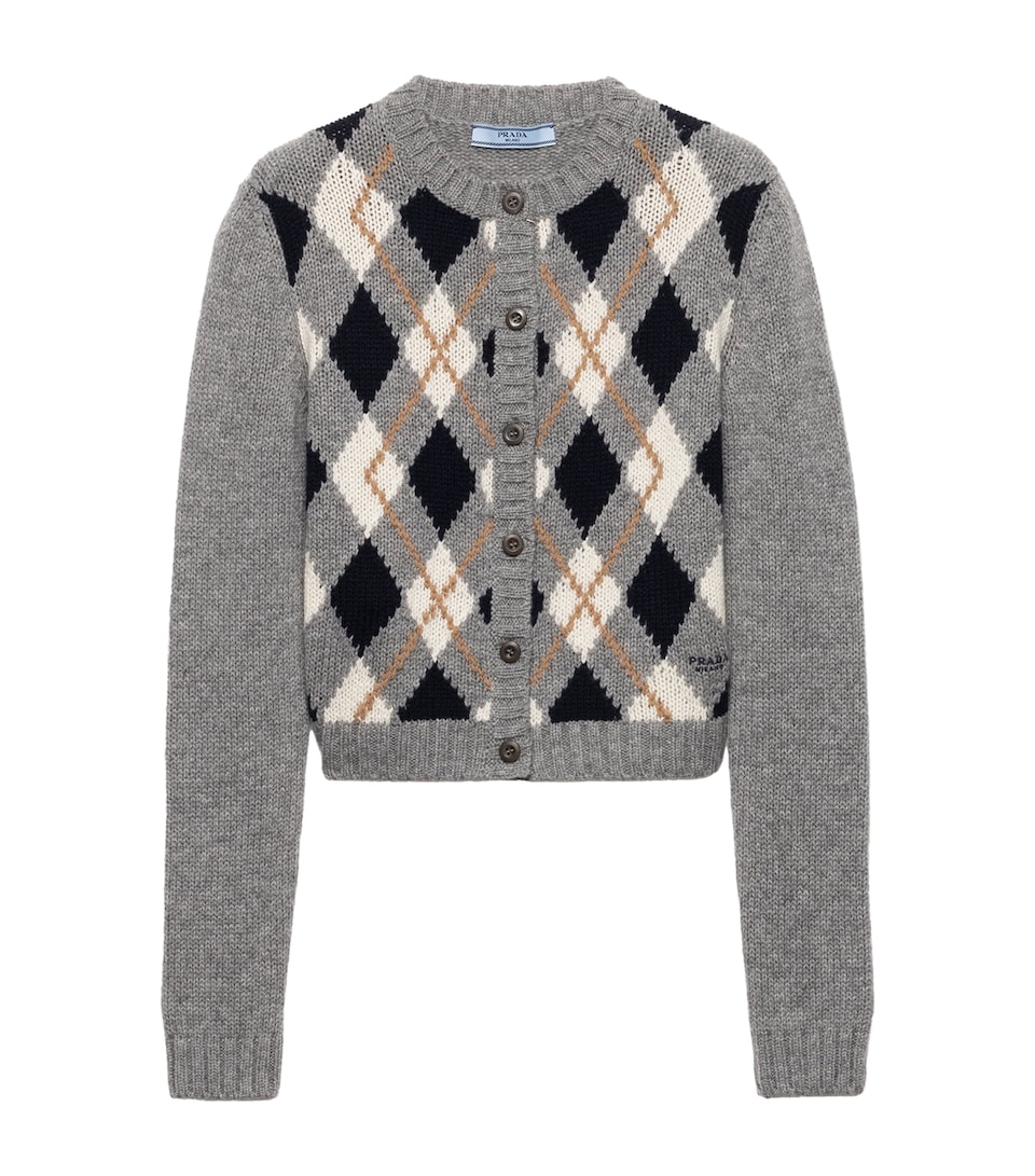 Cashmere Argyle Cardigan