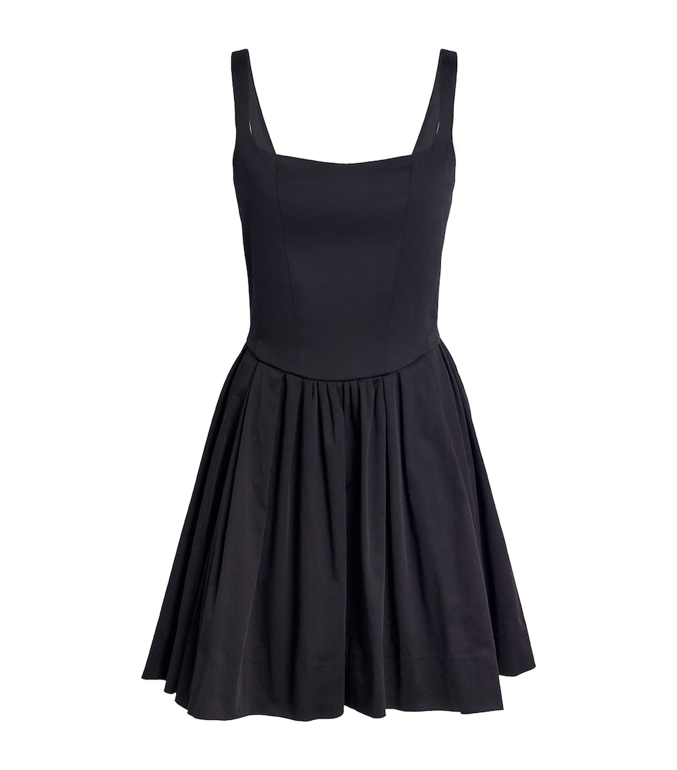 Cotton Square-Neck Mini Dress