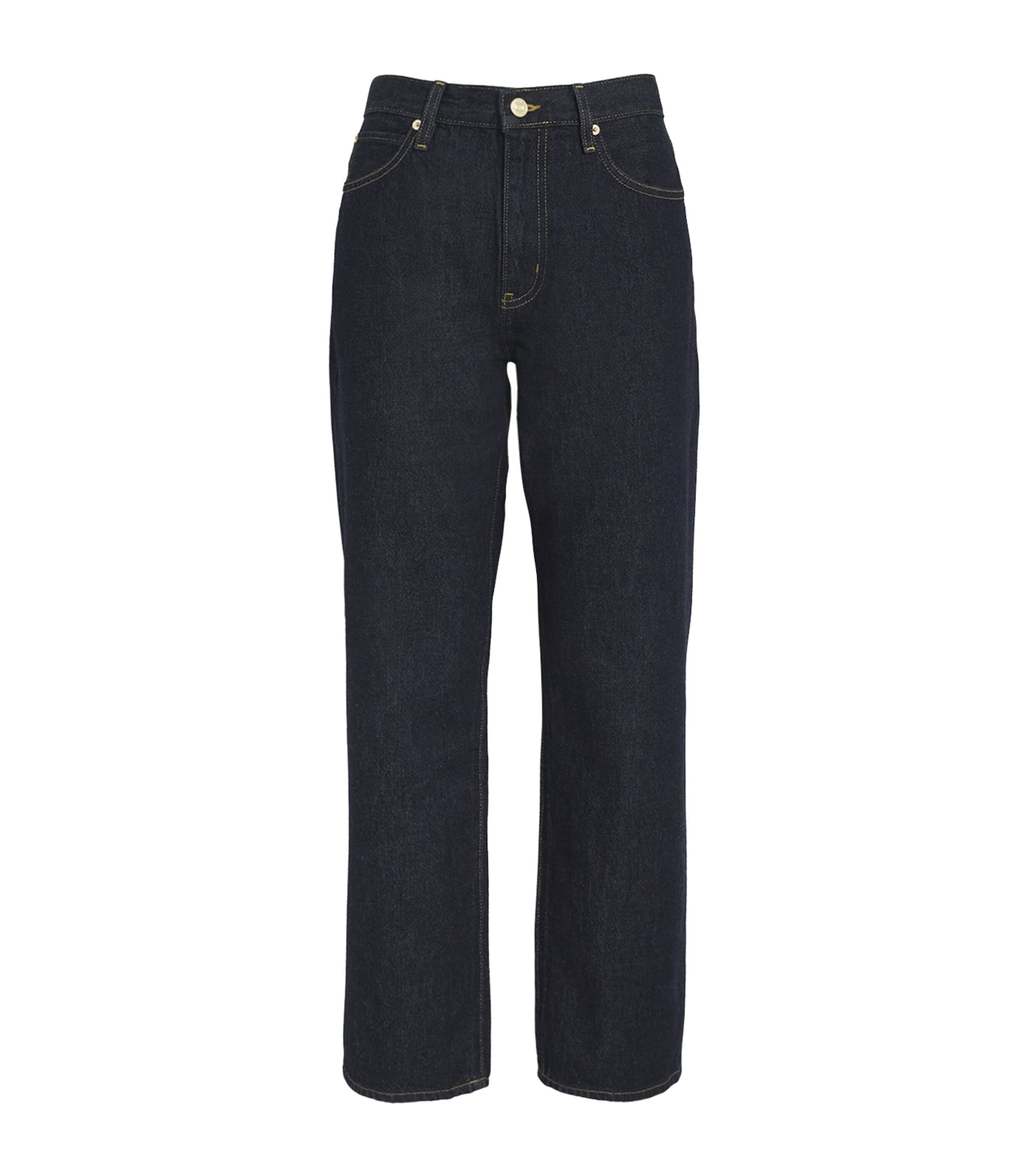 FRAME Womens The Hang Straight Jeans Rinse