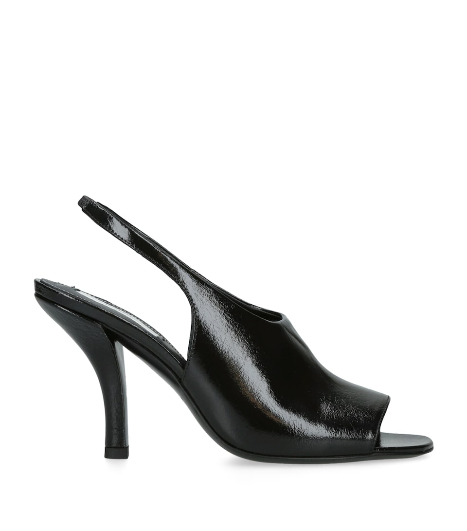 Toteme Leather Contour Slingback Pumps 85 Black