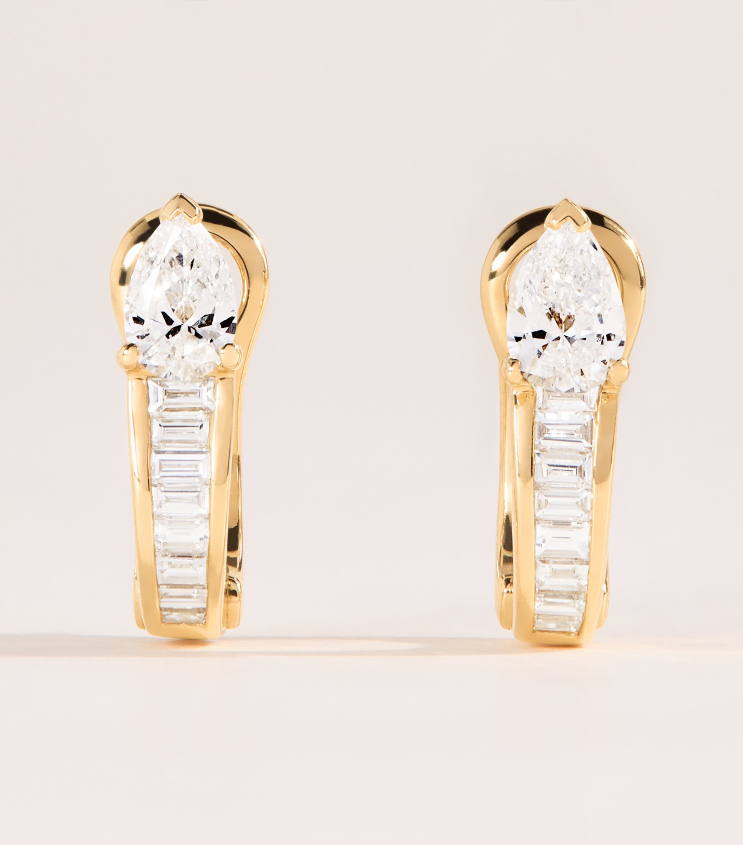 Anita Ko Yellow Gold and Diamond Saturn Huggie Earrings Yellow Gold