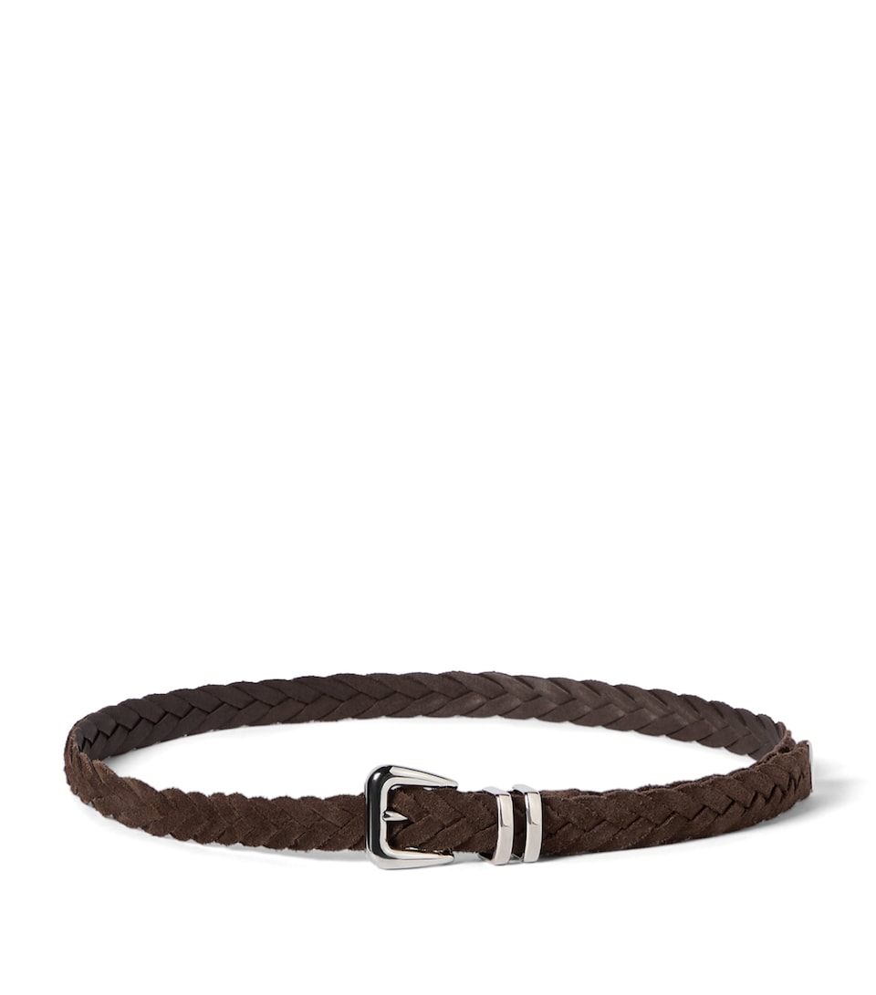 Brunello Cucinelli Leather Braided Belt