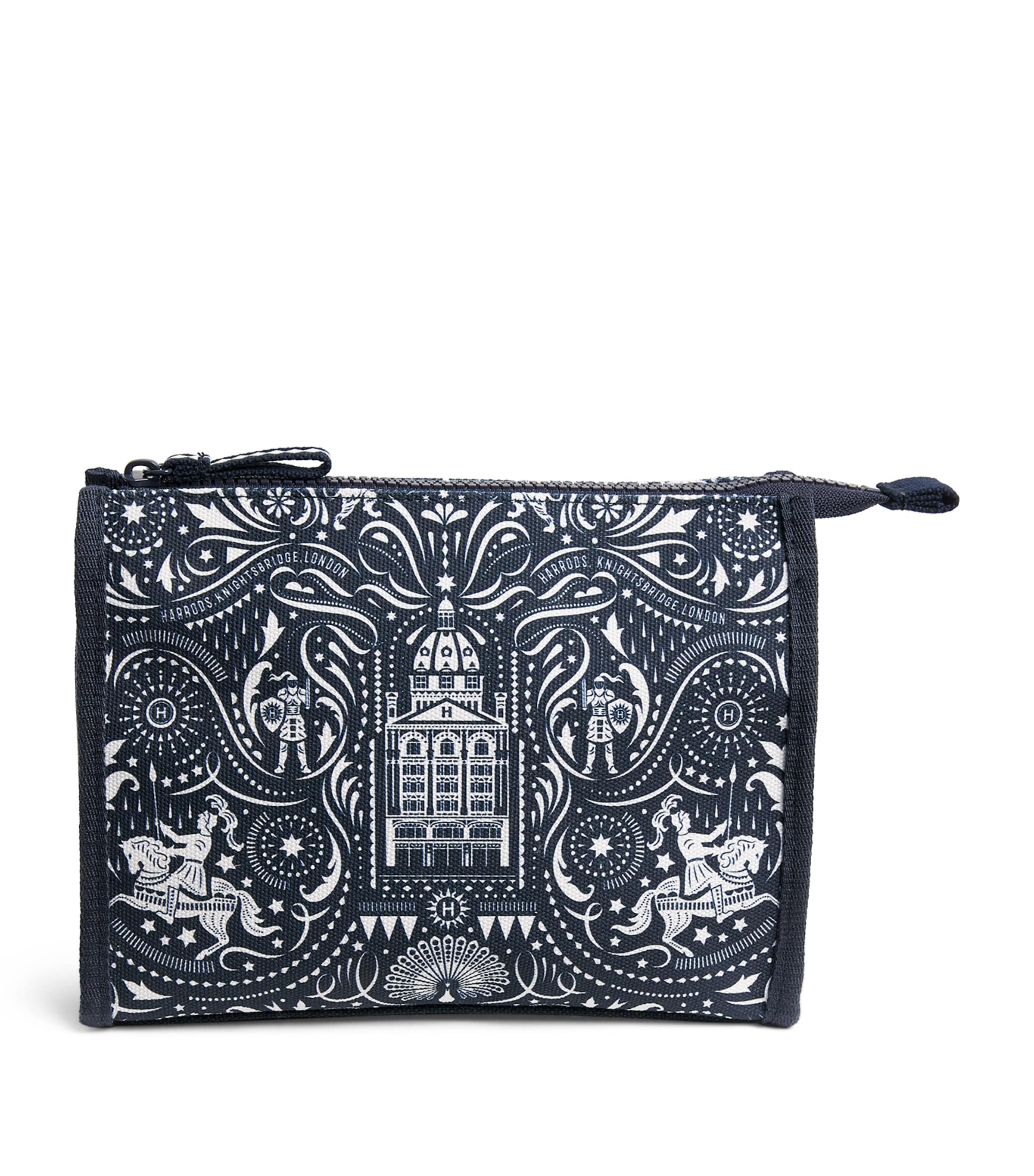 Harrods Knights of Brompton Pouch Multi Print