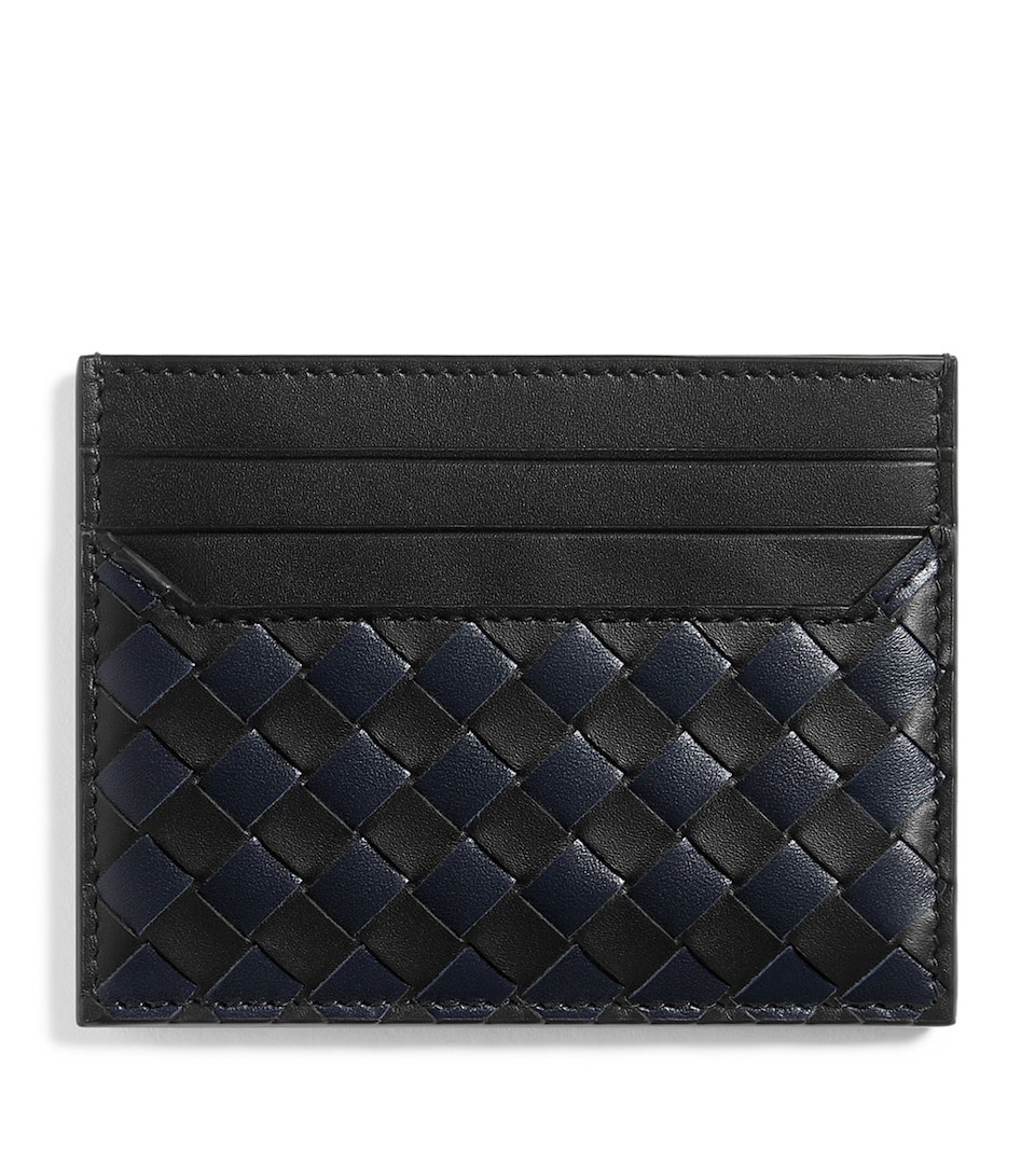 Leather Intrecciato Piccolo Card Holder
