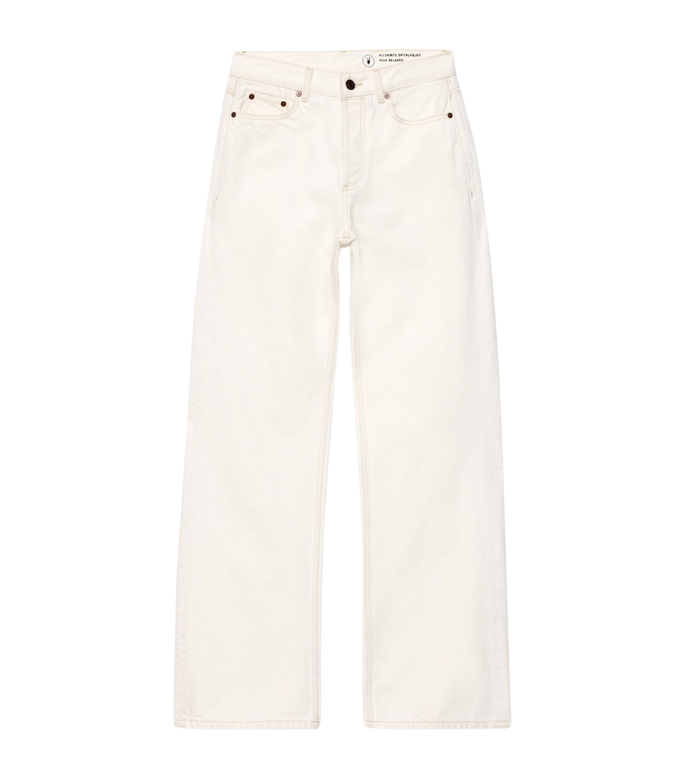 AllSaints Womens Lou Relaxed Jeans Off White