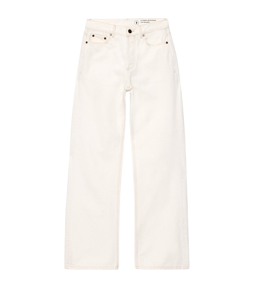 AllSaints Womens Lou Relaxed Jeans Off White