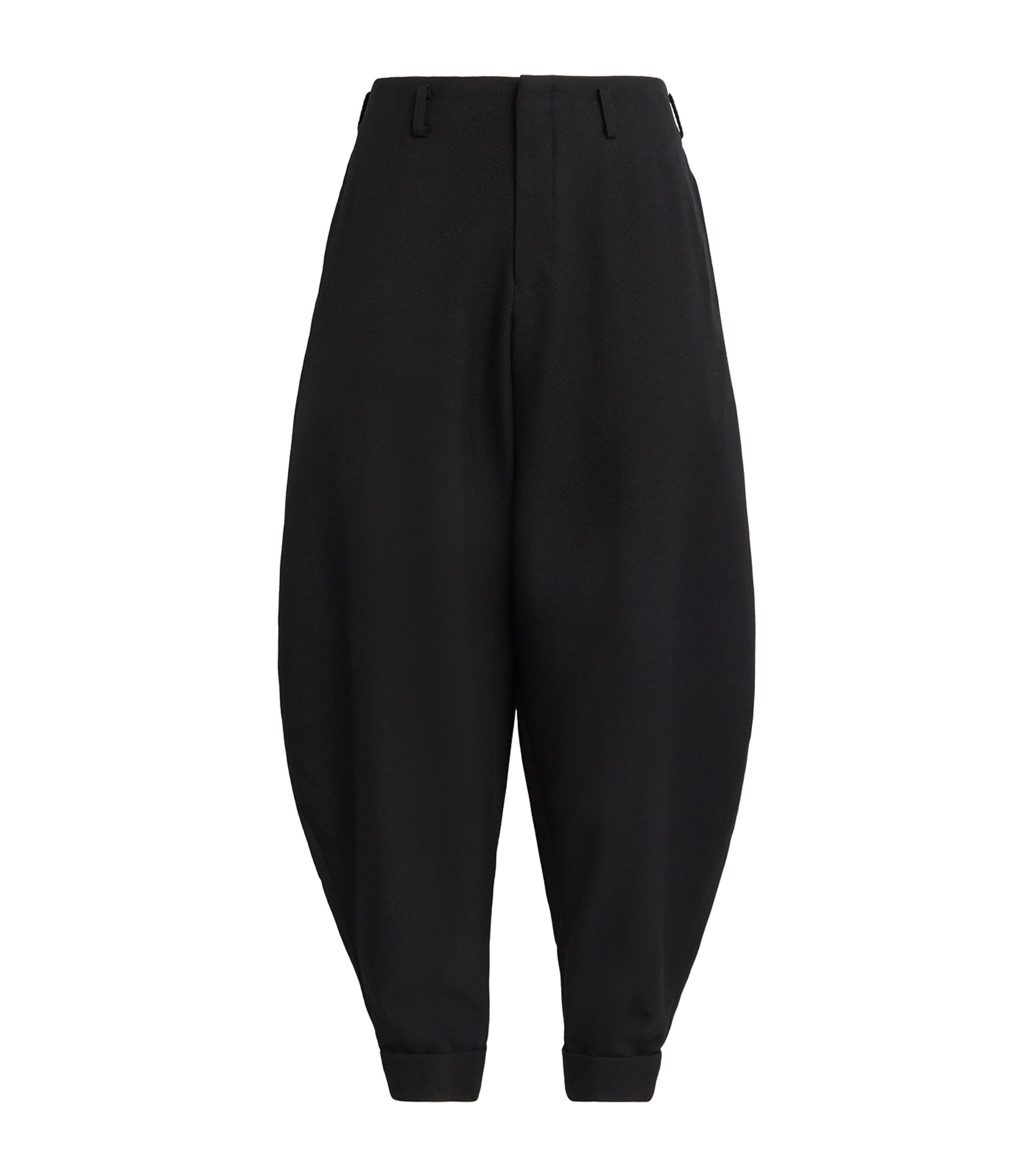 Comme Des Garçons Mens Wool Balloon Wide-Leg Trousers Black