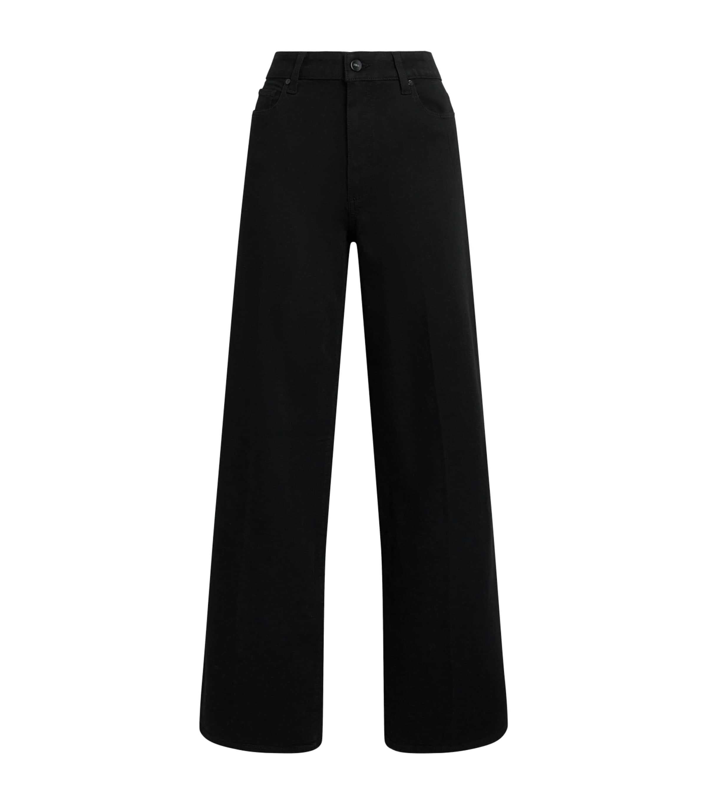 PAIGE Womens Anessa High-Rise Wide-Leg Jeans Black Shadow