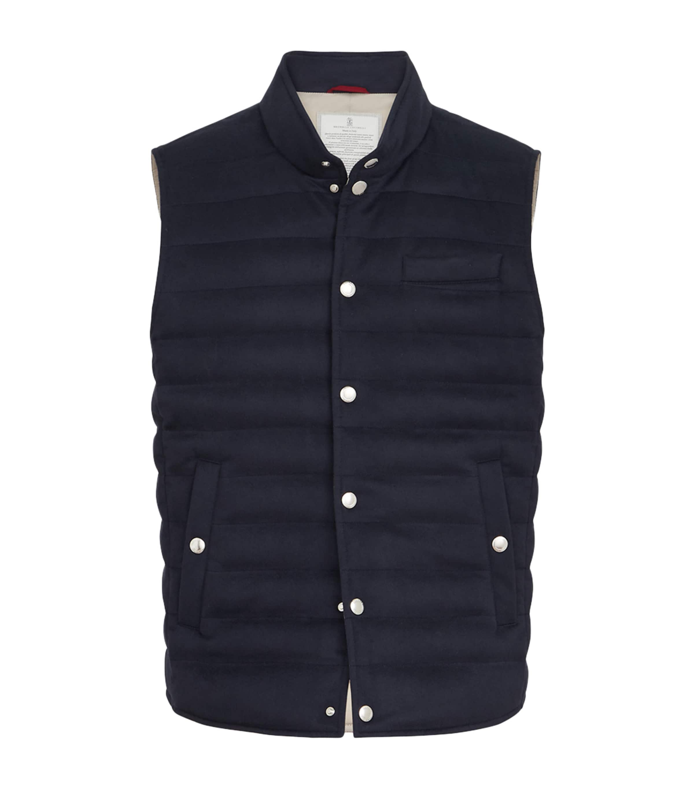 Brunello Cucinelli Mens Cashmere Down Gilet
