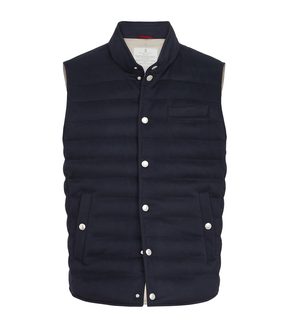 Brunello Cucinelli Mens Cashmere Down Gilet