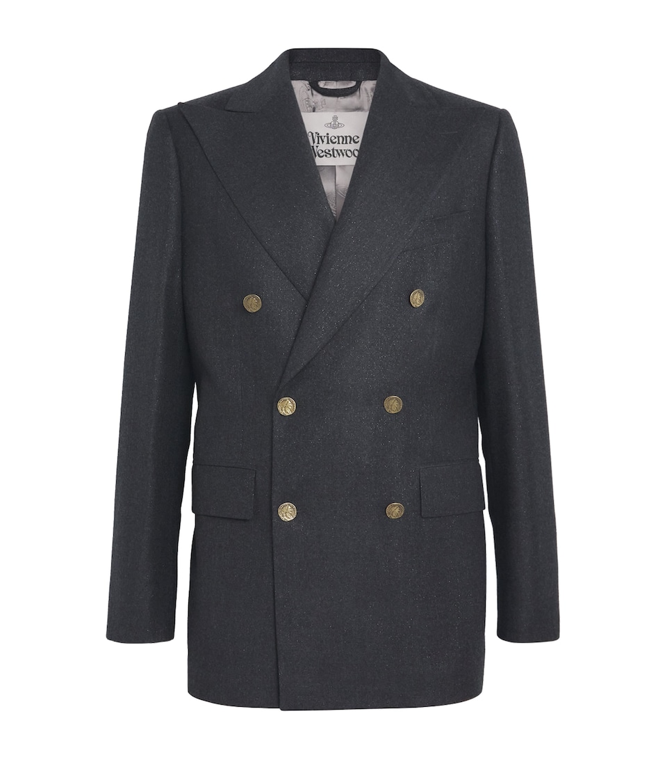 Virgin Wool-Blend Captain Blazer