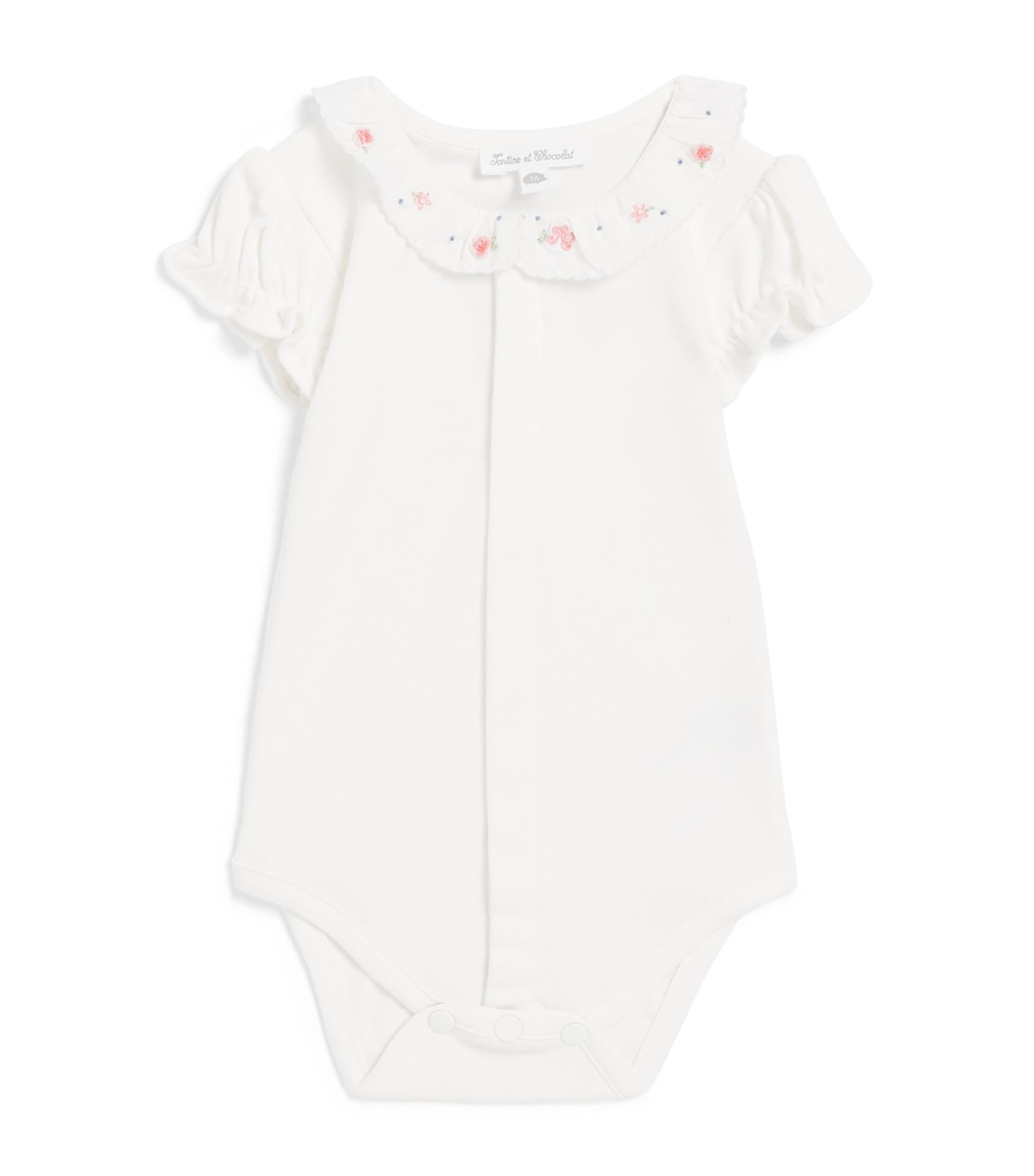 Cotton Floral-Detail Bodysuit (1-24 Months)