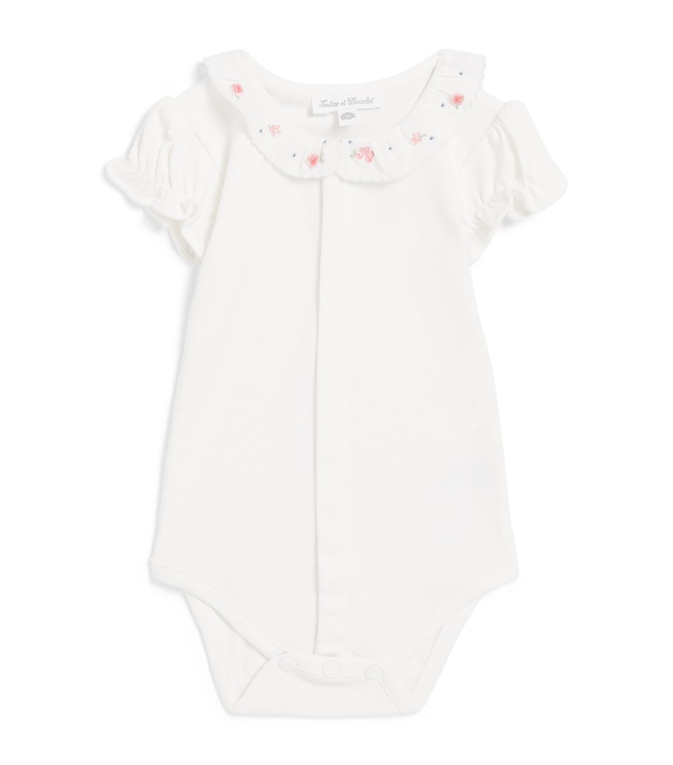 Cotton Floral-Detail Bodysuit (1-24 Months)