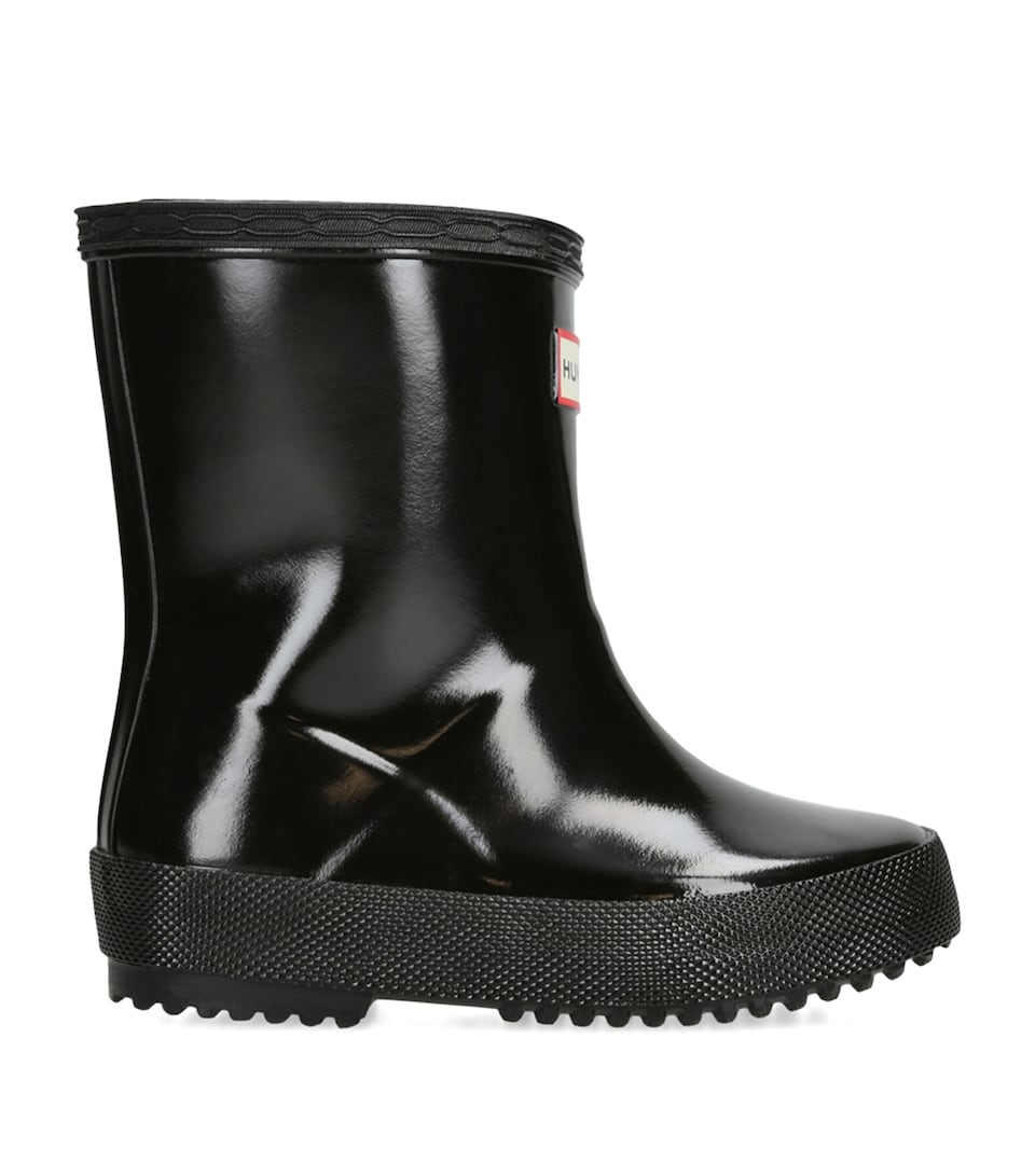 Hunter Kids Gloss First Classic Wellington Boots Black