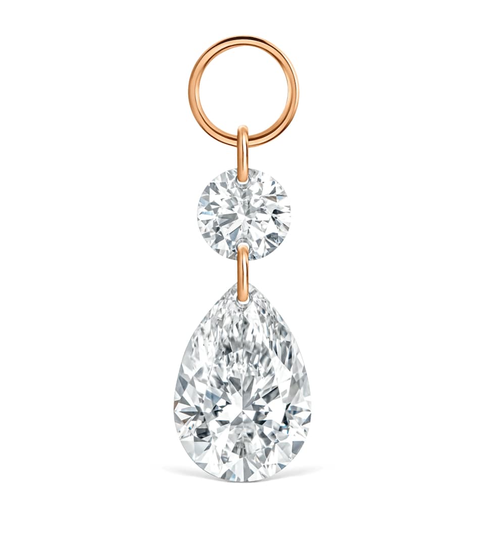 Grand Floating Double Diamond Single Earring