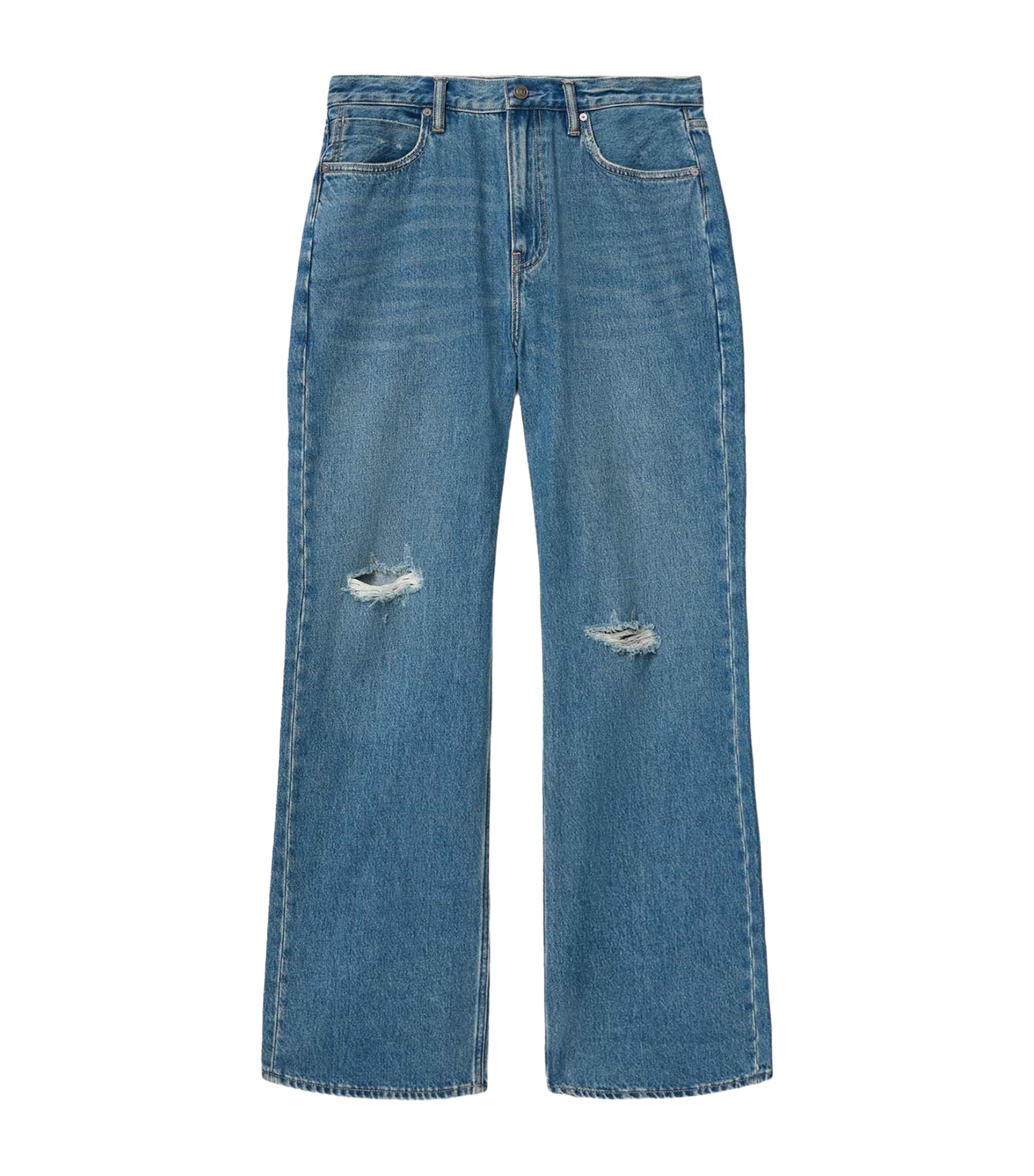Distressed Lenny Straight Jeans