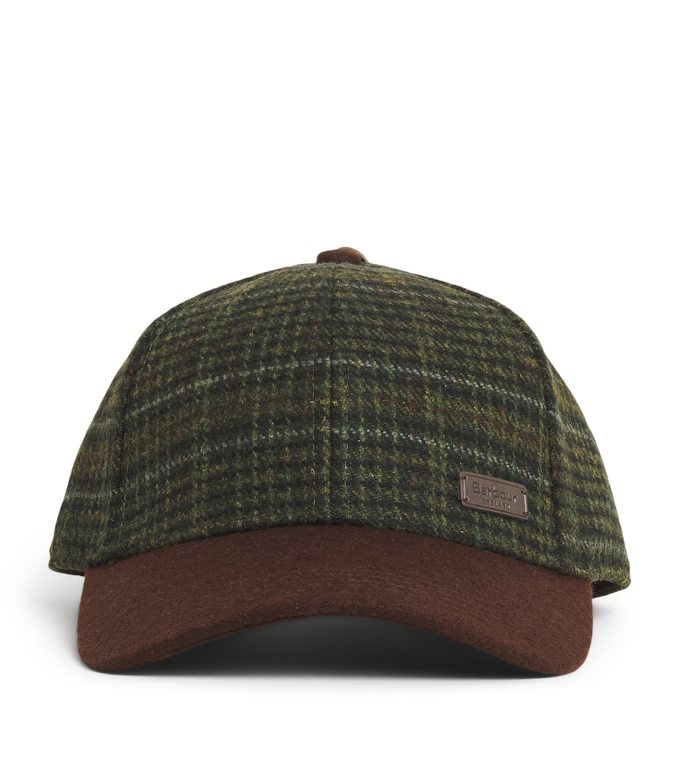 Barbour Wool-Blend Clyde Baseball Cap Brown/olive Plaid