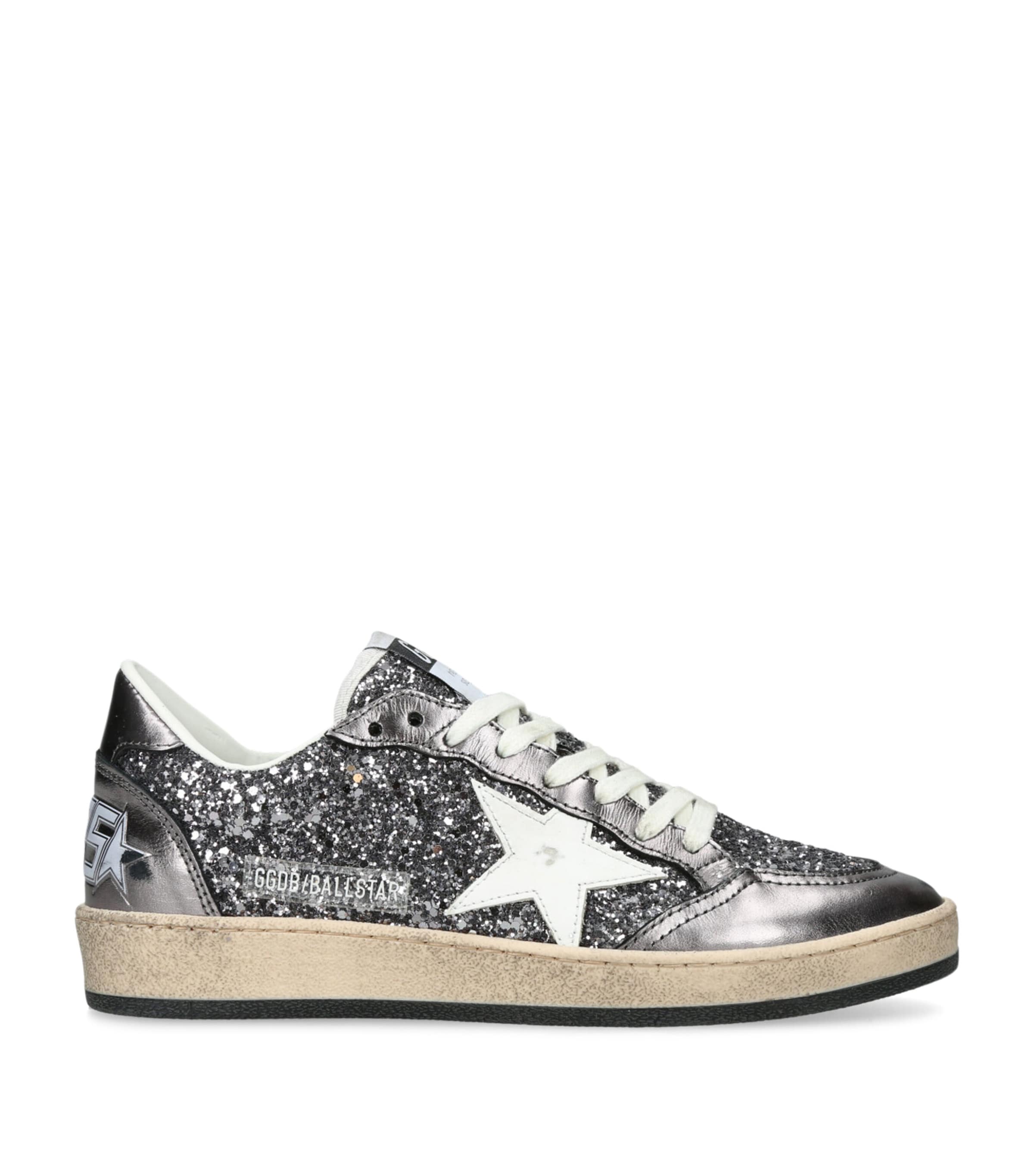 Golden Goose Glitter Ball Star Sneakers Grey/m.cmb
