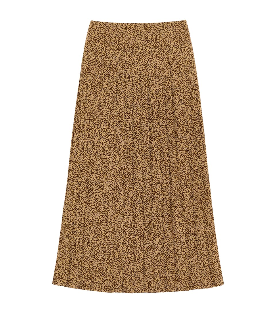 Valentino Womens Silk Pleated Maxi Skirt