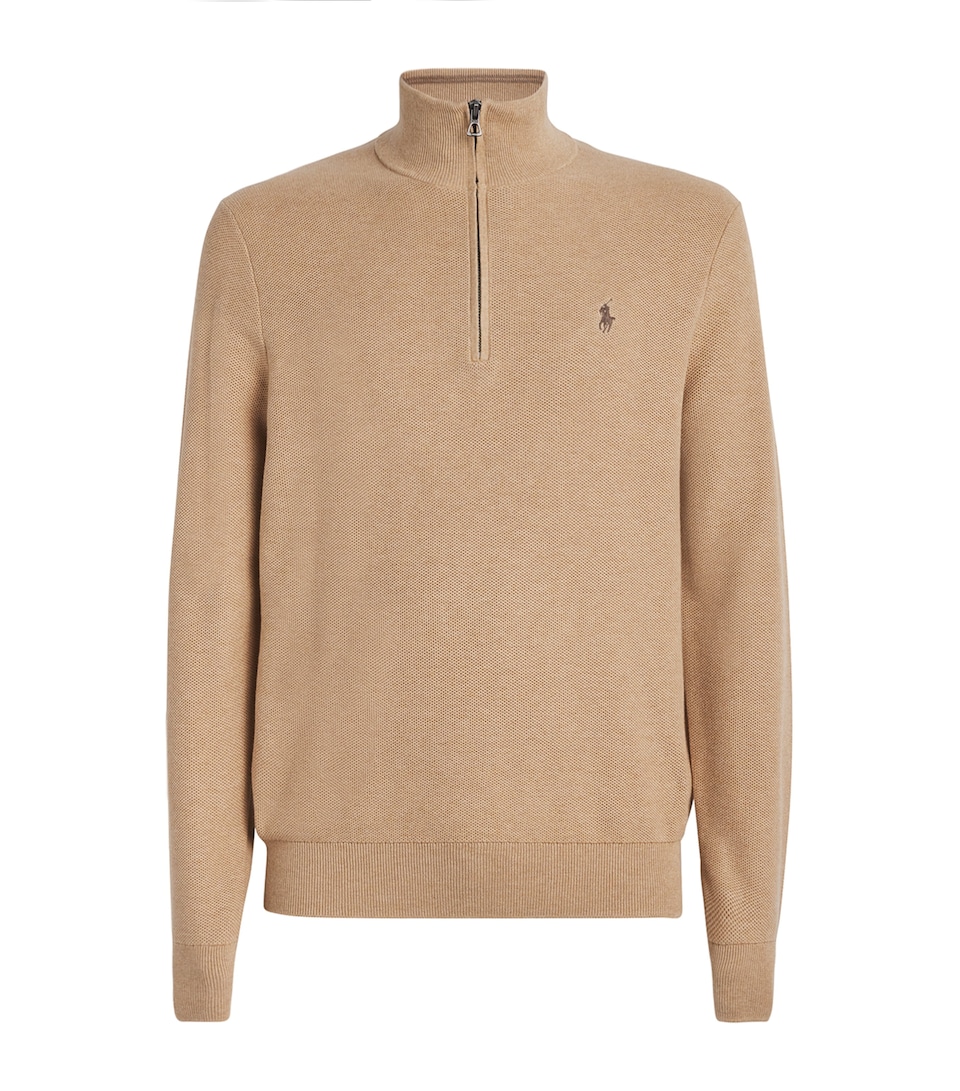 Cotton Quarter-Zip Sweater