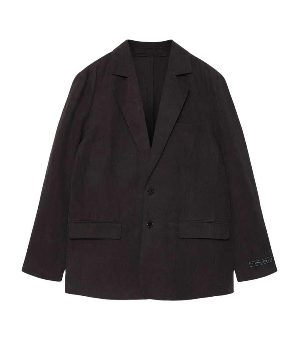 AllSaints Mens Unlined Marko Blazer Coal Black