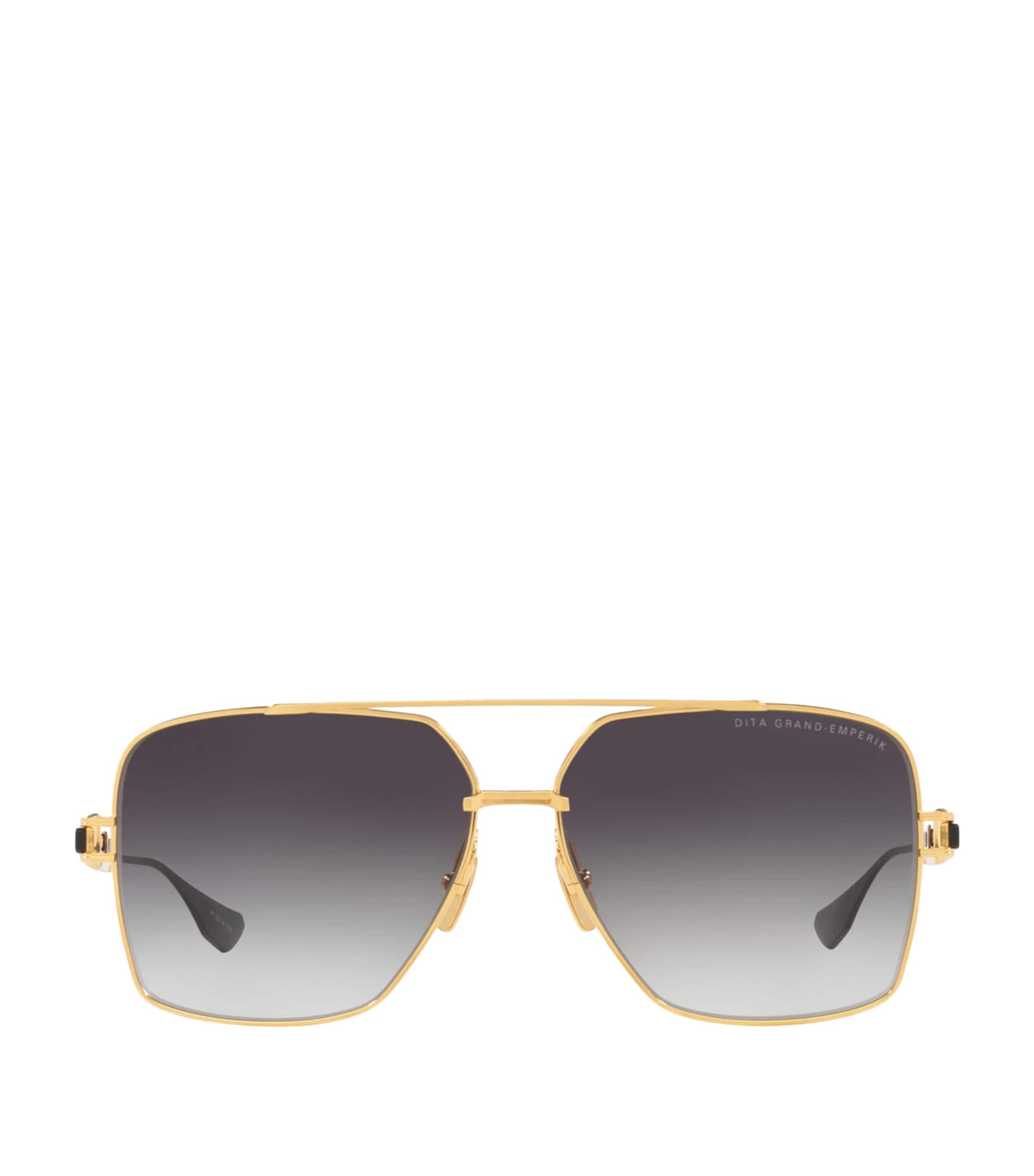 DITA Grand-Emperik Rectangle Sunglasses Gold