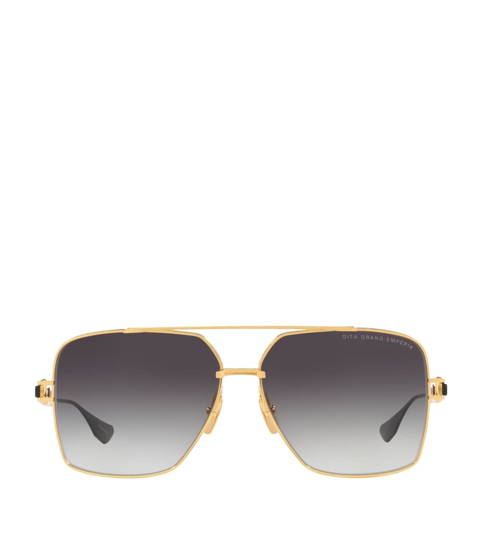 DITA Grand-Emperik Rectangle Sunglasses Gold