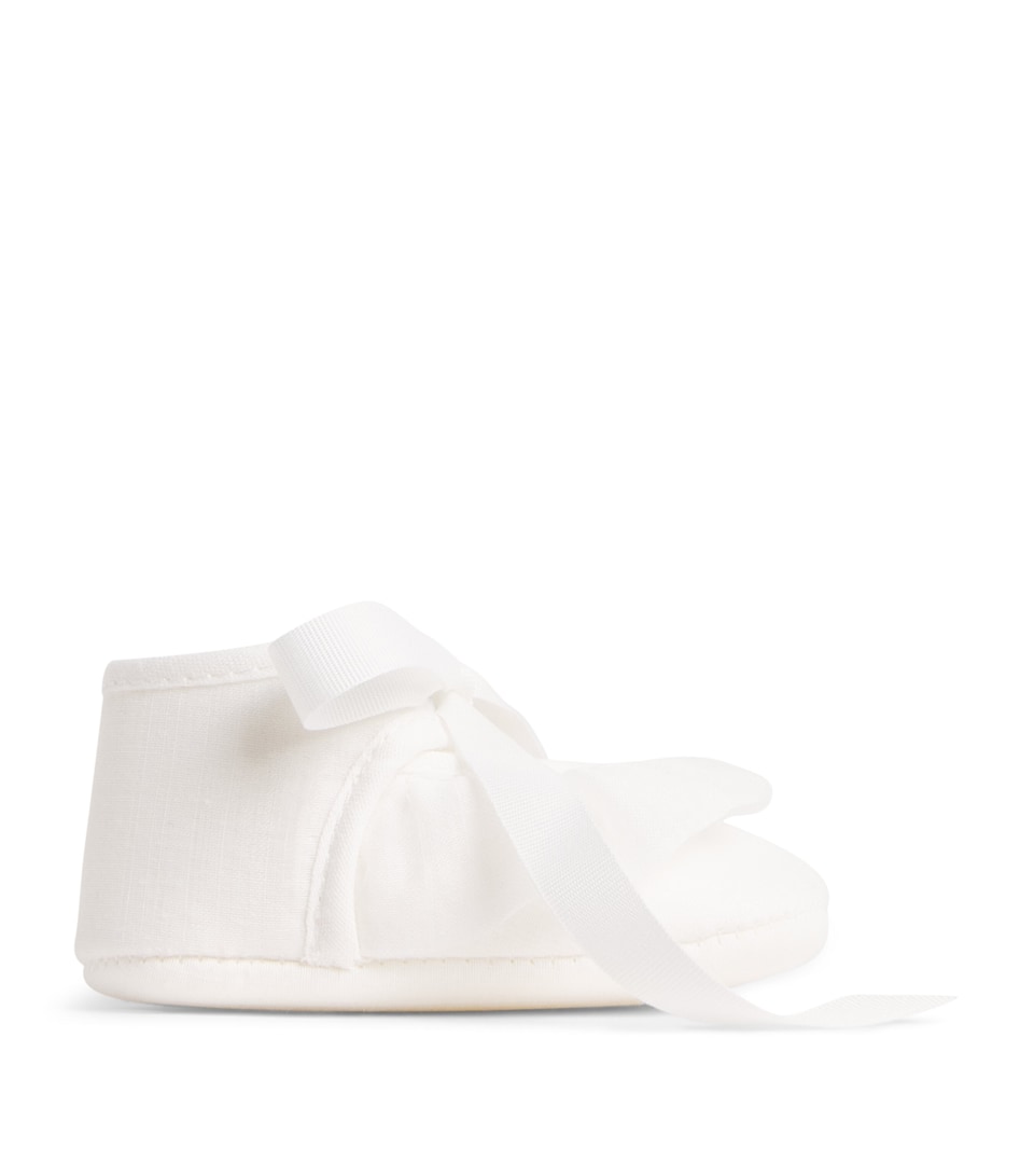 Paz Rodriguez Bow-Detail Flat Shoes Cream