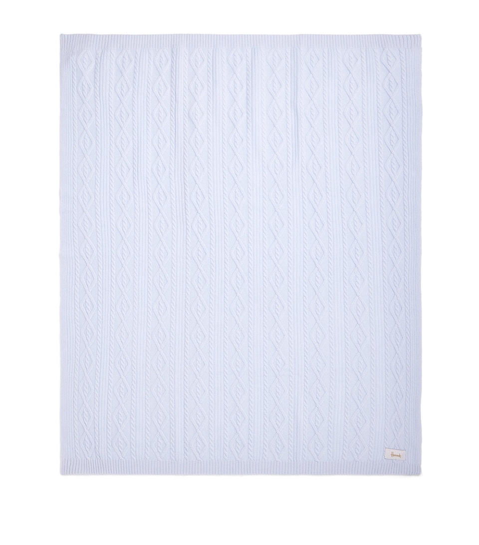 Harrods Cashmere Shawl Blue