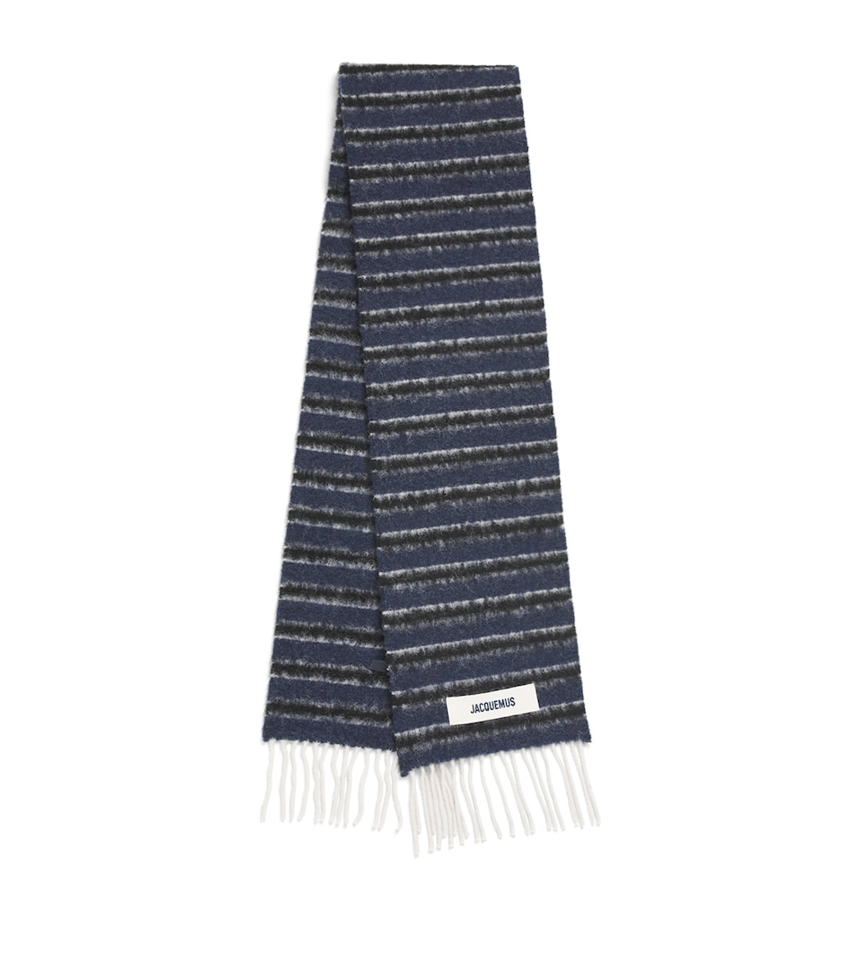 Alpaca-Wool-Blend Stripe Scarf