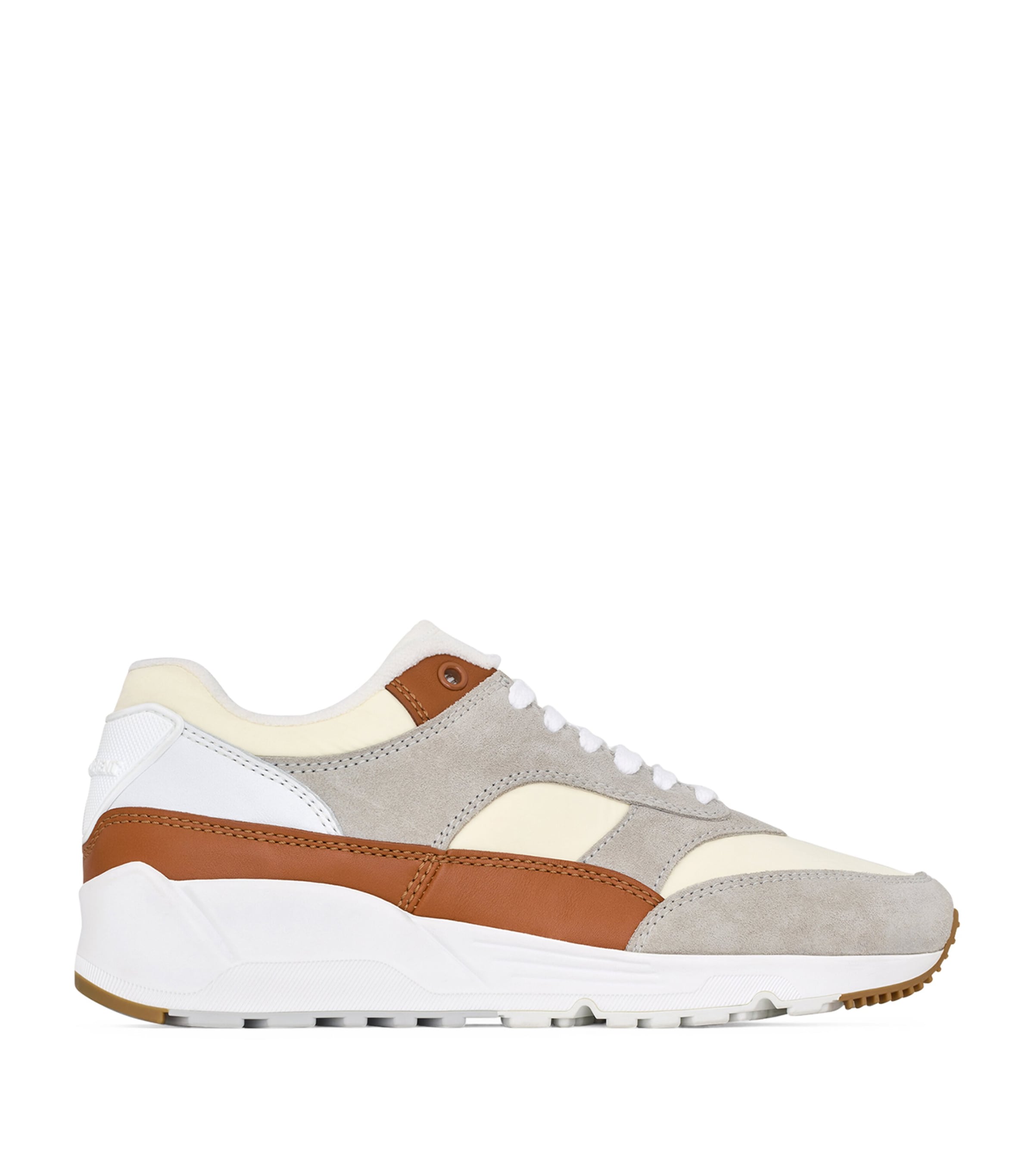 Suede-Trim Bump Sneakers