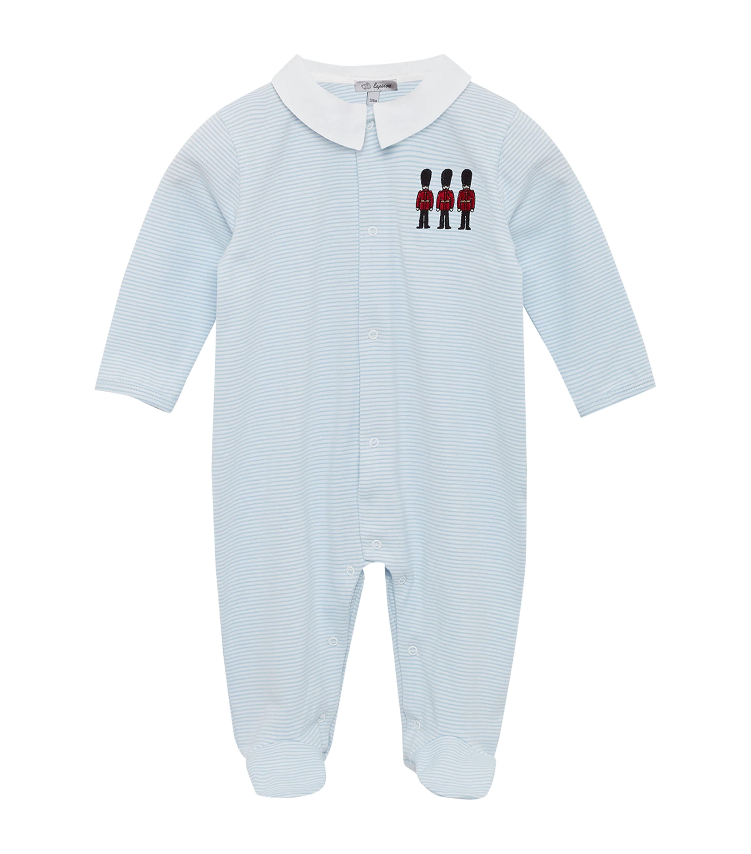Trotters Hugo All-In-One (0-9 Months) Paleblue/whitestripe