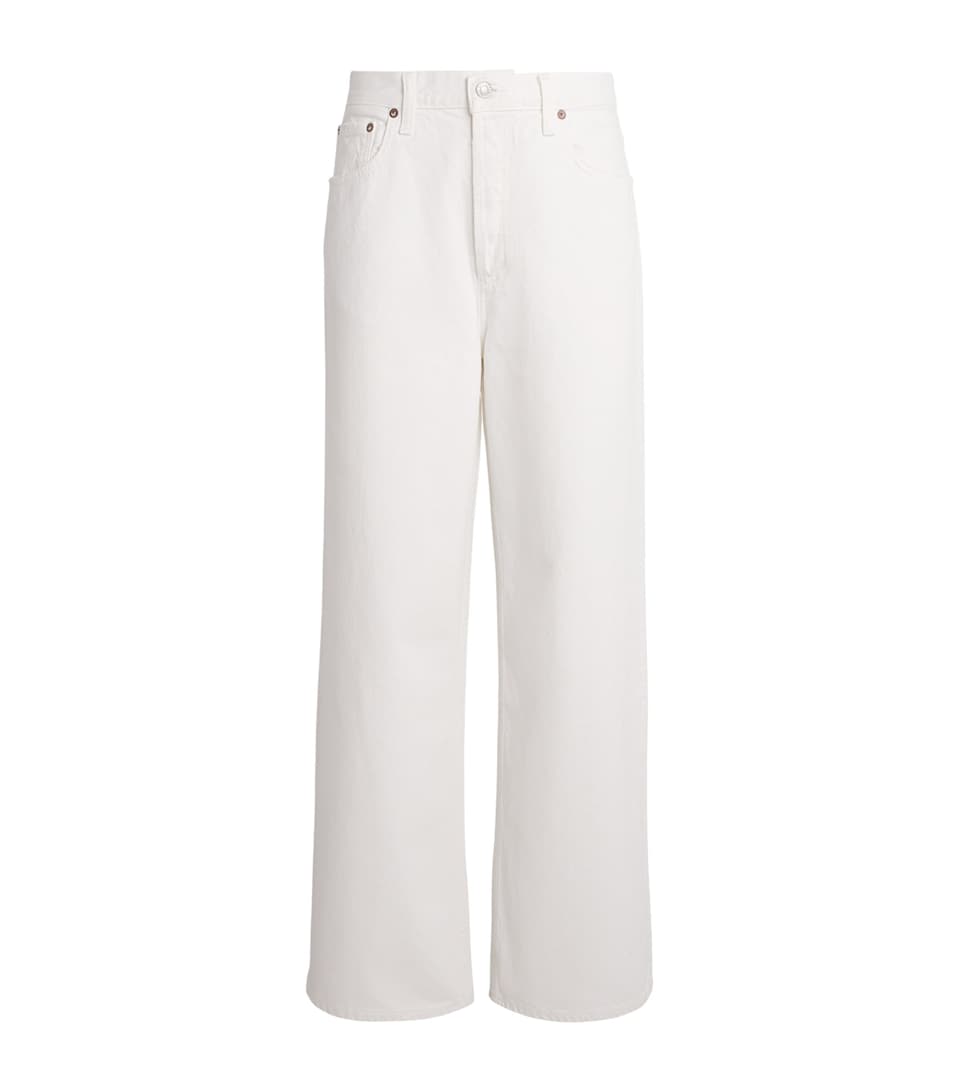AGOLDE Womens The Low-Slung Baggy Jeans Milkshake