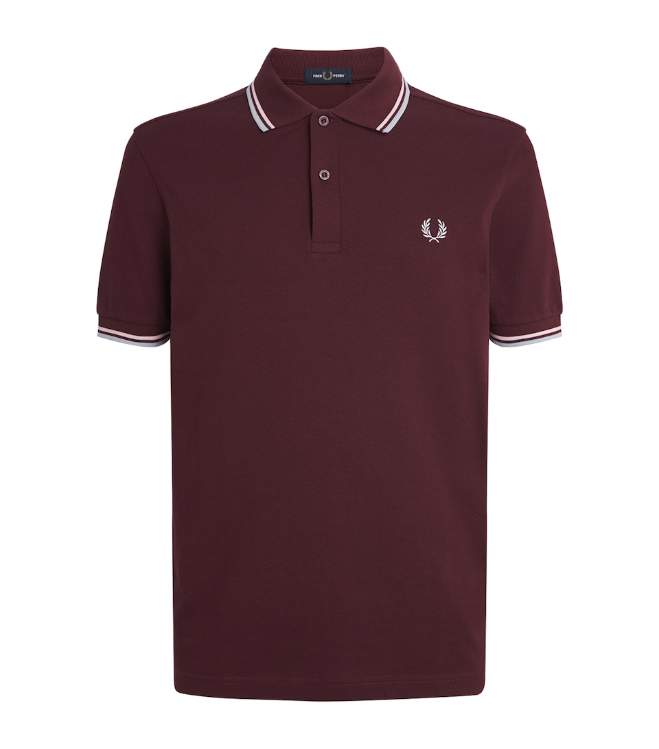 Fred Perry Mens Cotton Twin Tipped Polo Shirt Oxbld/icdpk/dskb