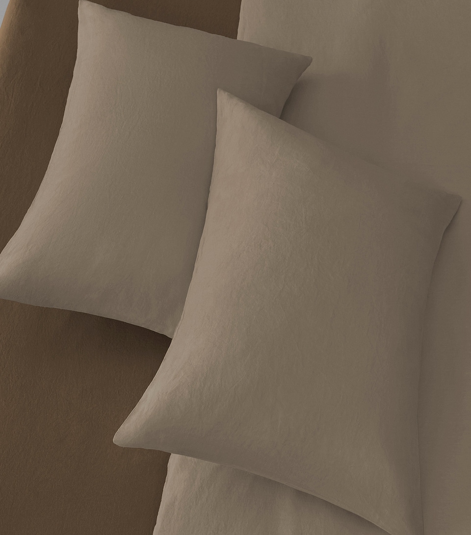 Society Limonta Linen Rem Standard Pillowcase Pair (50cm x 80cm) Malto