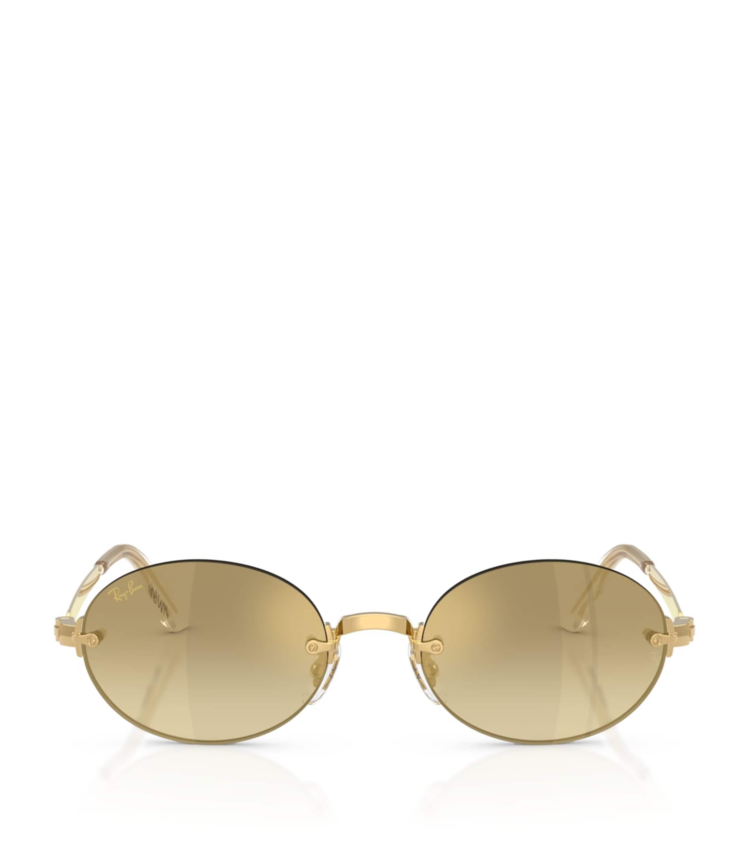 Ray-Ban By A$AP Rocky Oval Sunglasses Gold