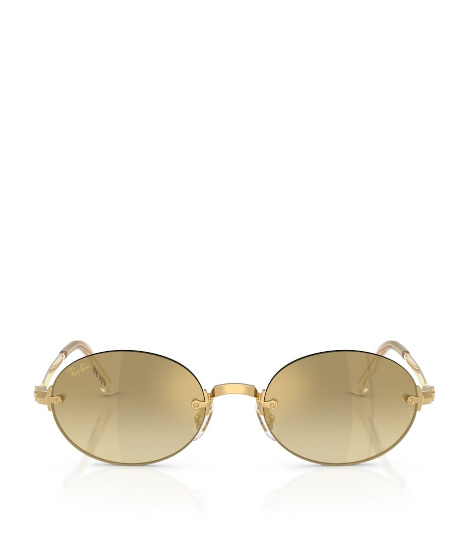 Ray-Ban By A$AP Rocky Oval Sunglasses Gold