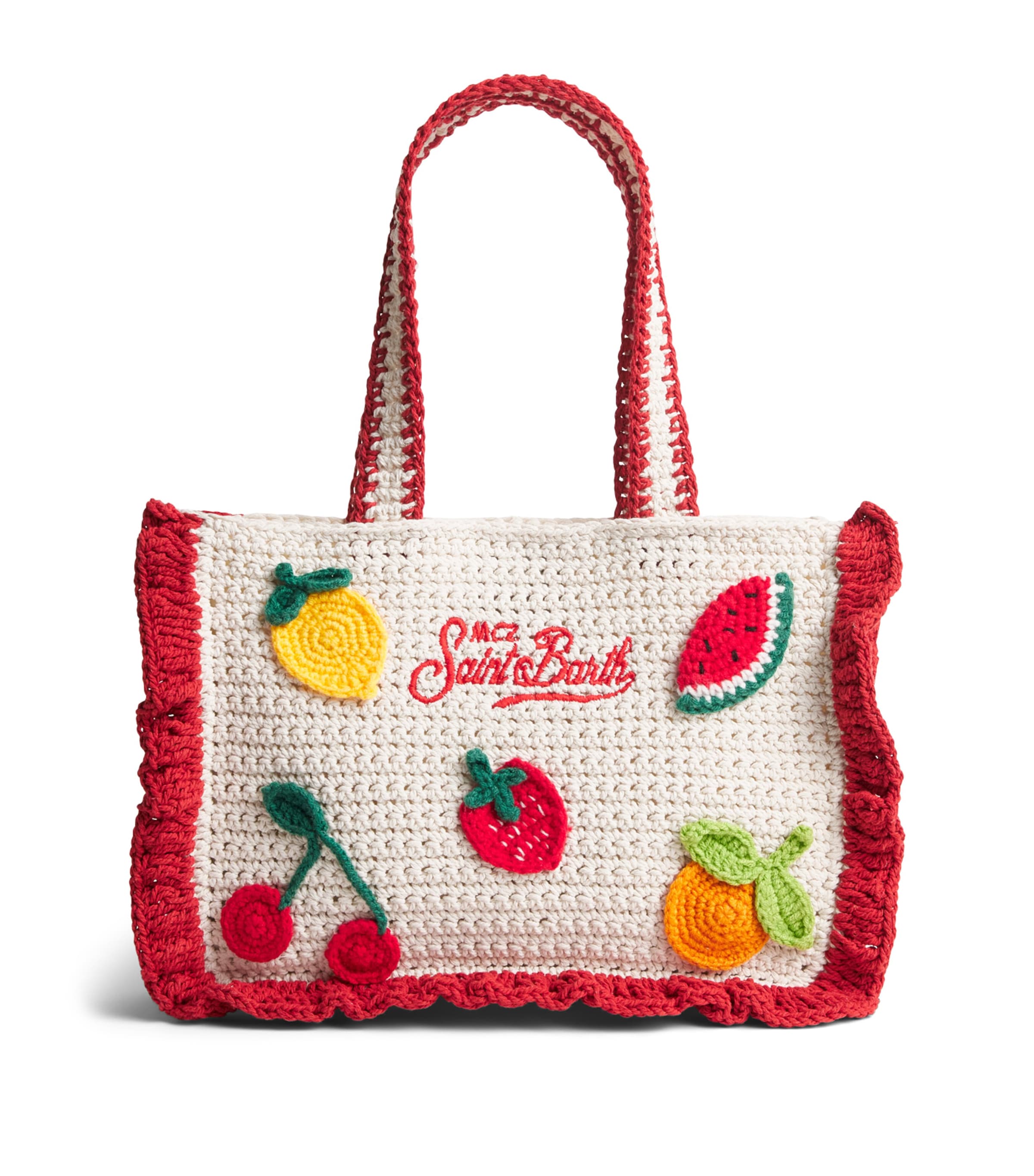 Mc2 Saint Barth Kids Crochet Fruit Tote Bag Fruitsalad Ptch