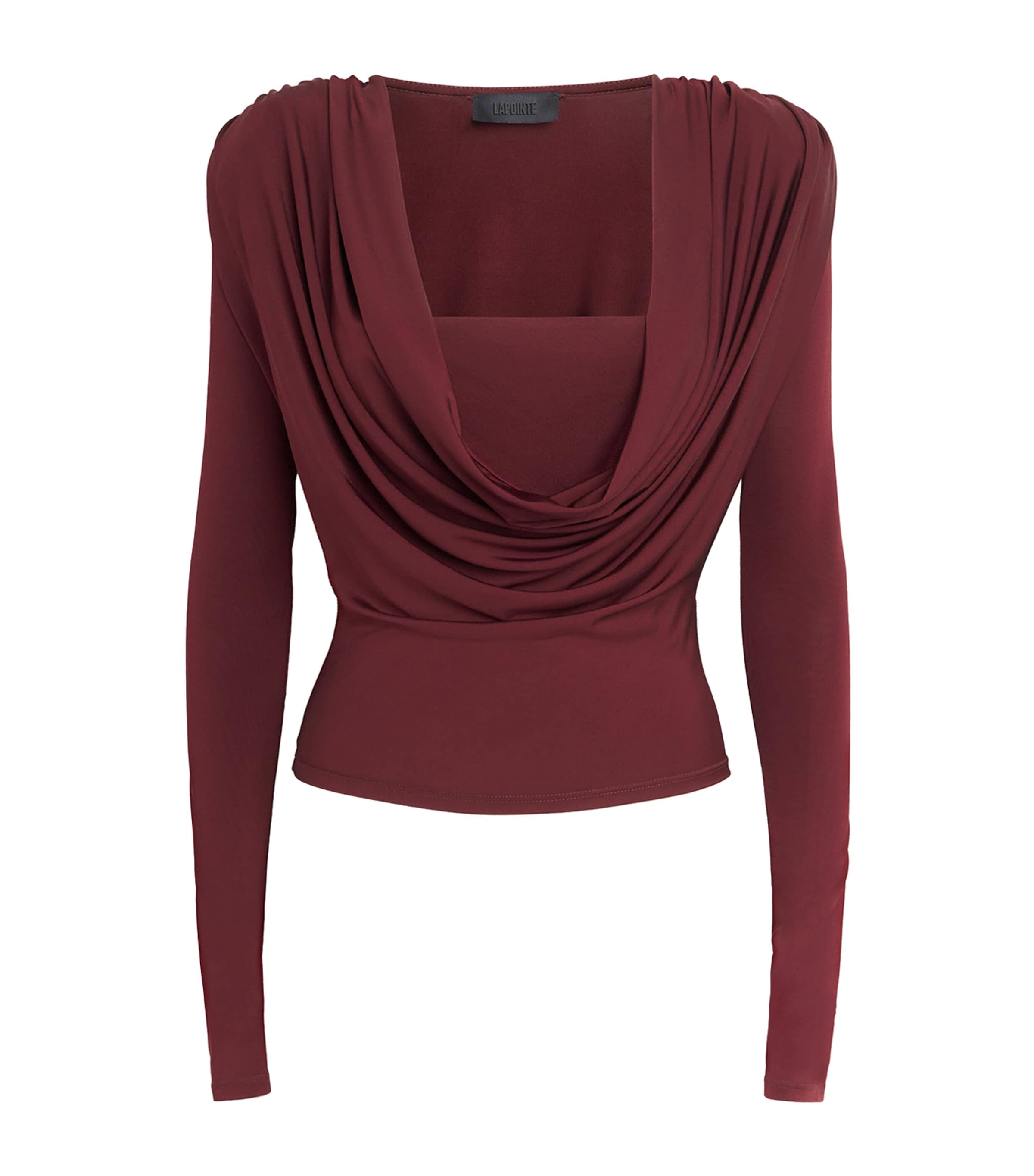 Jersey Cowl Neck Bandeau Top